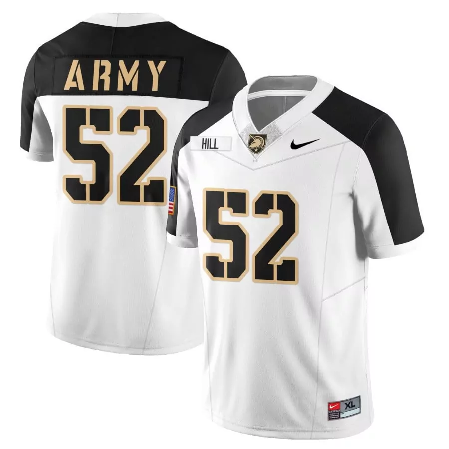 austin hill white alternate mens army black knights 100th anniversary patch vapor jersey all stitched