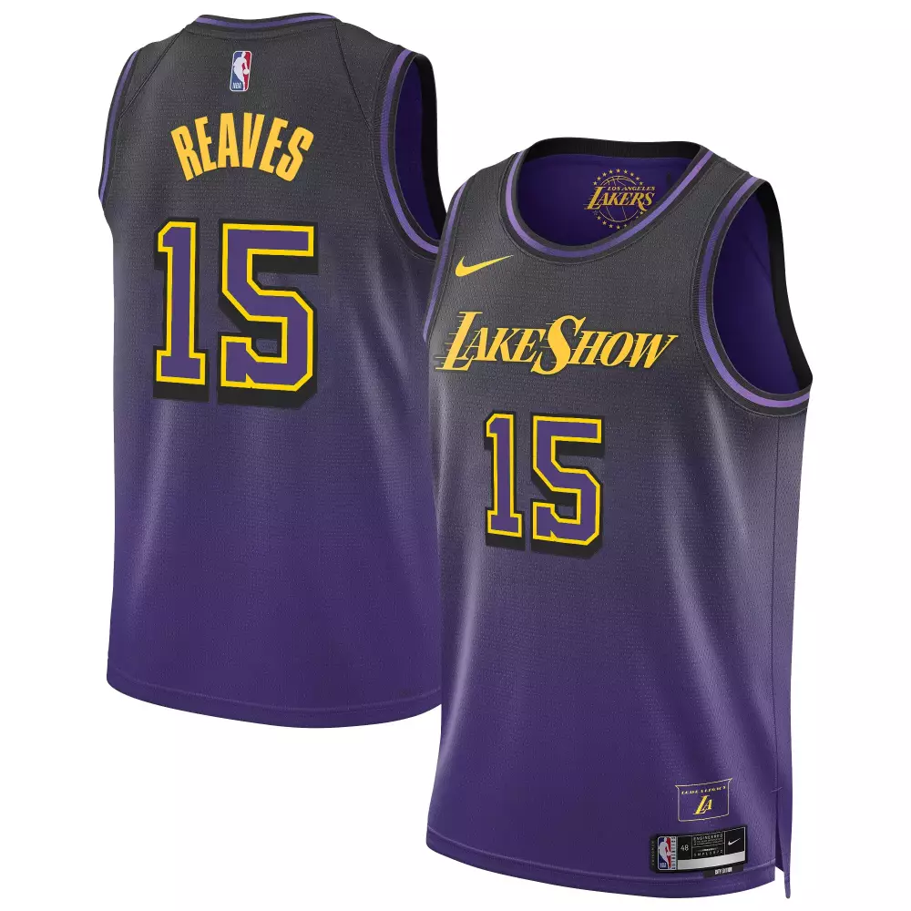 austin reaves 202425 city mens los angeles lakers swingman jersey all stitched