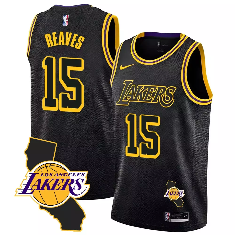 austin reaves black gold mens los angeles lakers black limited black gold jersey all stitched