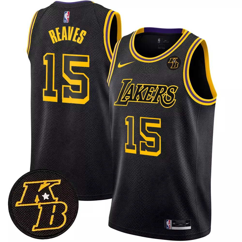 austin reaves black gold mens los angeles lakers black limited black gold jersey all stitched