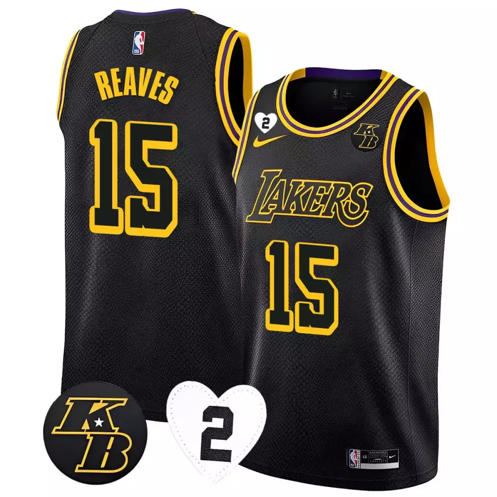 austin reaves gold mens los angeles lakers cool base mamba jersey all stitched