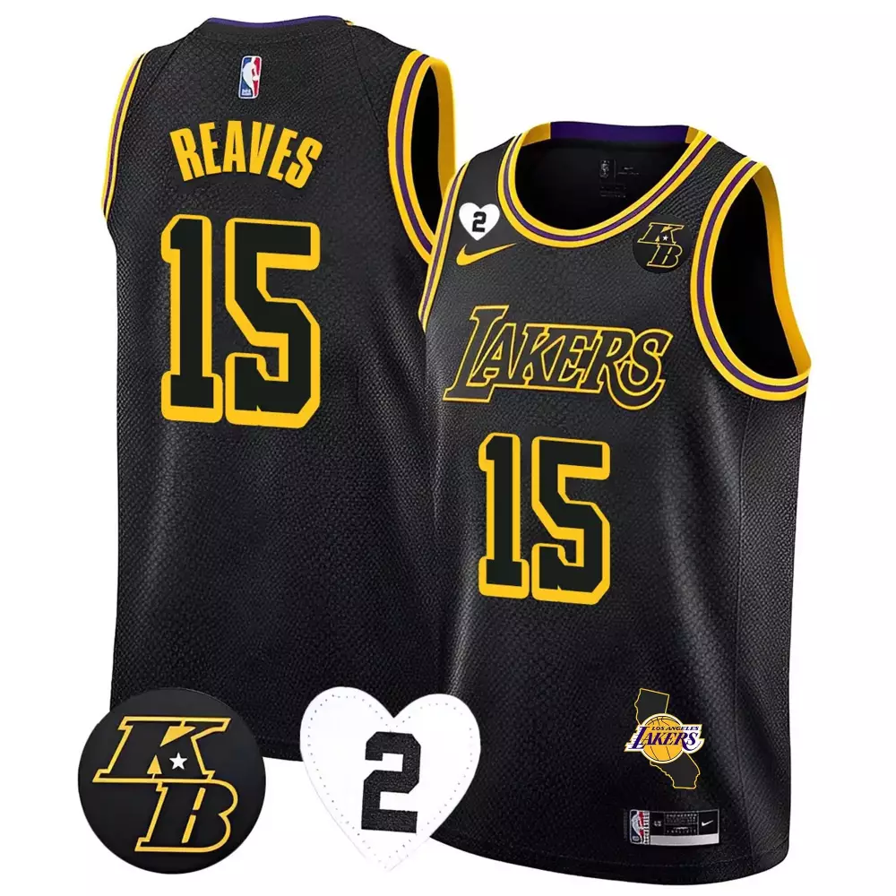 austin reaves gold mens los angeles lakers cool base mamba jersey all stitched