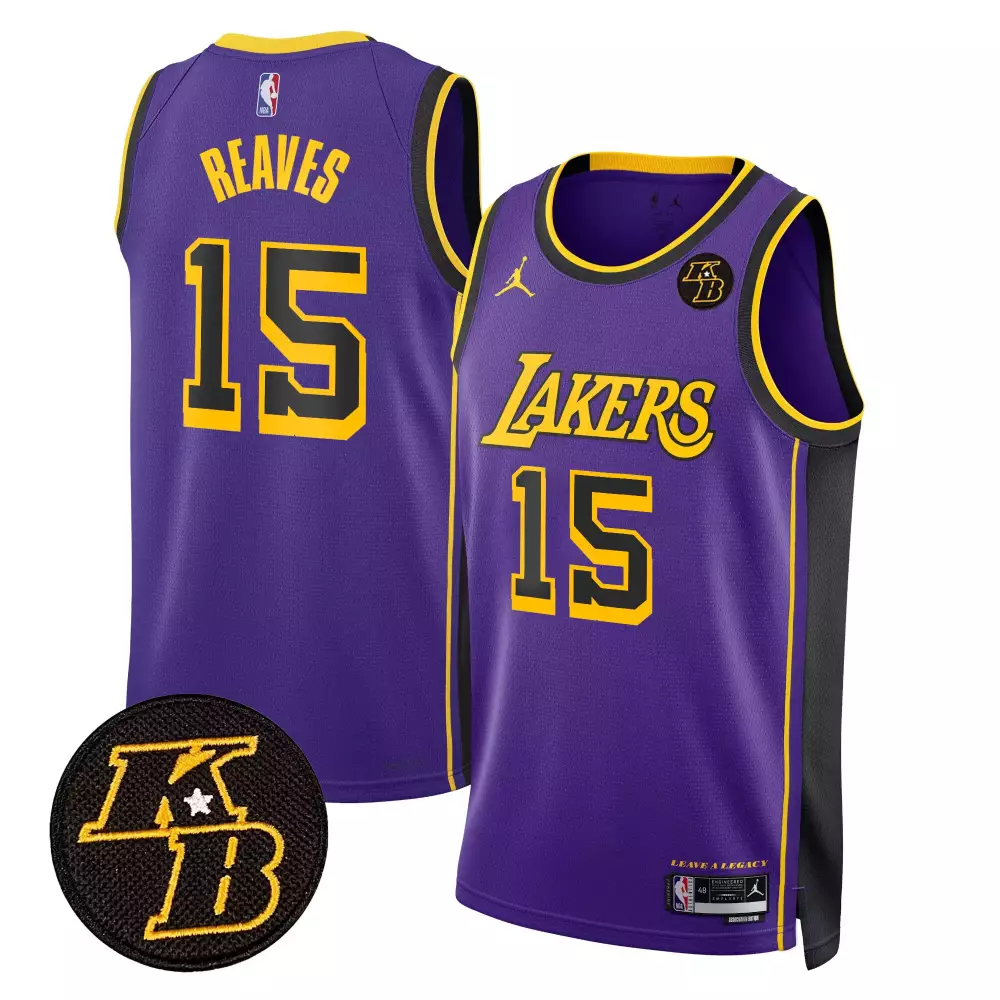 austin reaves statement mens los angeles lakers kobe bryant patch swingman jersey all stitched