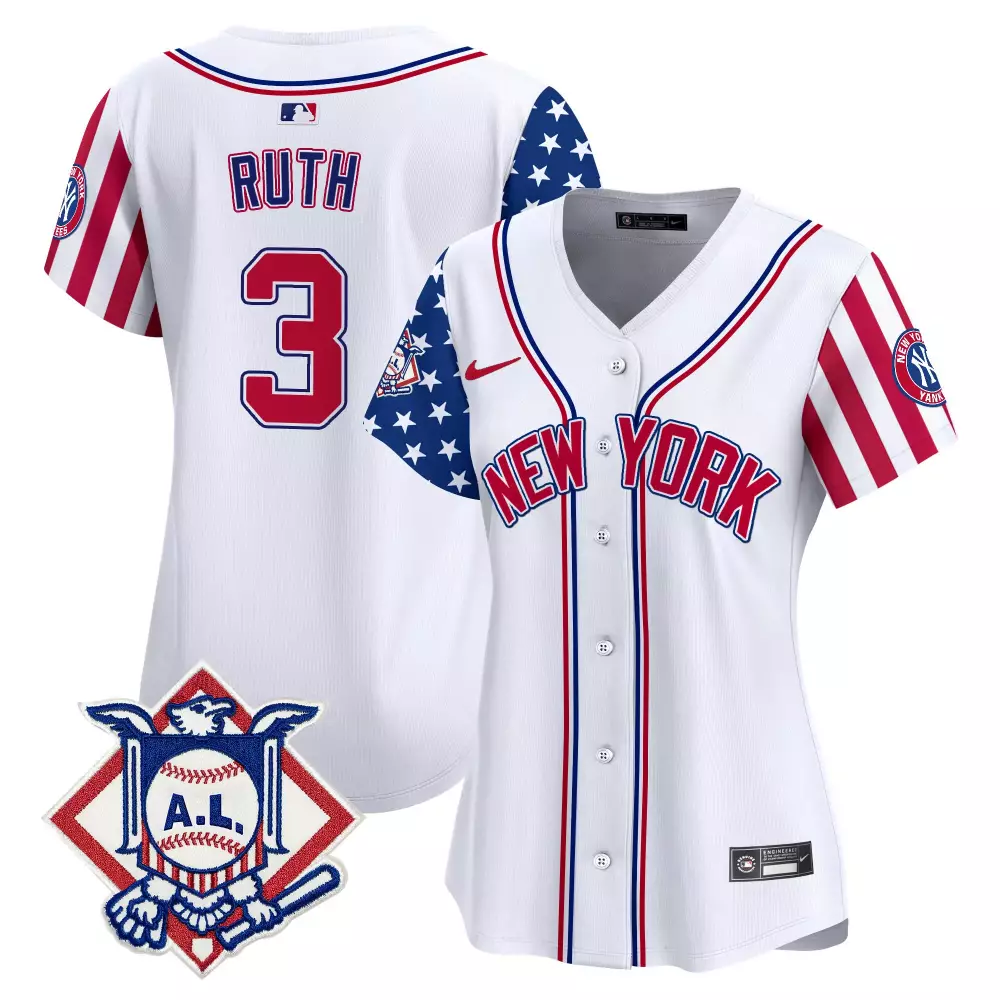 Babe Ruth 3 New York Yankees Youth All Stitched Vapor Jersey | 2023 White Pinstripe Style | Fan Gear for Kids