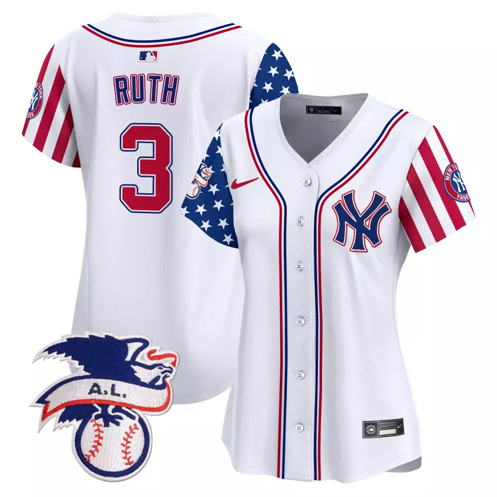 Babe Ruth 3 New York Yankees Youth All Stitched Vapor Jersey | 2023 White Pinstripe Style | Fan Gear for Kids
