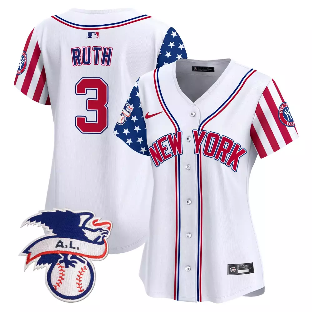 Babe Ruth 3 New York Yankees Youth All Stitched Vapor Jersey | 2023 White Pinstripe Style | Fan Gear for Kids