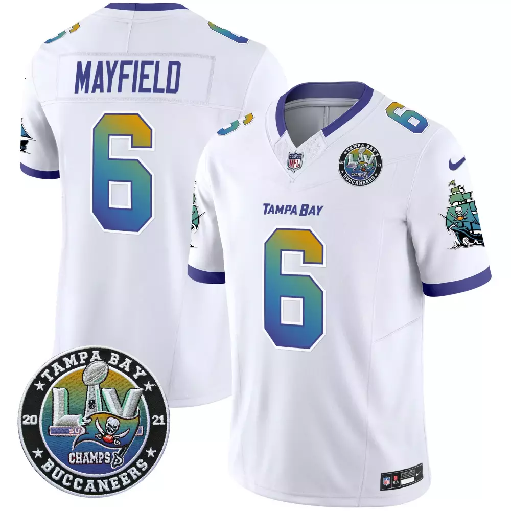 baker mayfield white mens tampa bay buccaneers tampa city super bowl liv patch vapor limited jersey all stitched