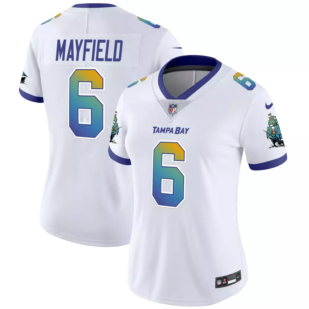 baker mayfield white womens tampa bay buccaneers tampa city vapor limited jersey all stitched