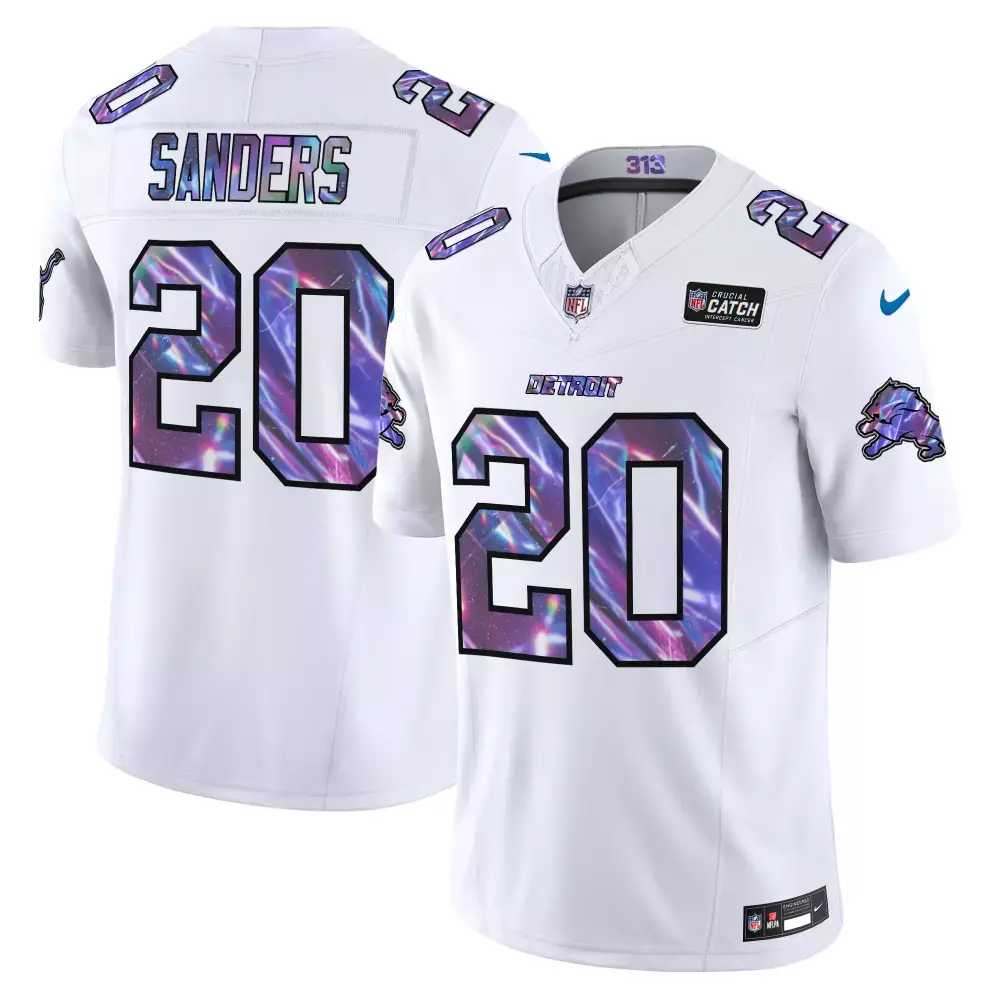 Aidan Hutchinson 90th Year Michigan Patch Jersey | White Gold Vapor Stitched | Limited Edition Fan Gear | For Men, Women & Youth