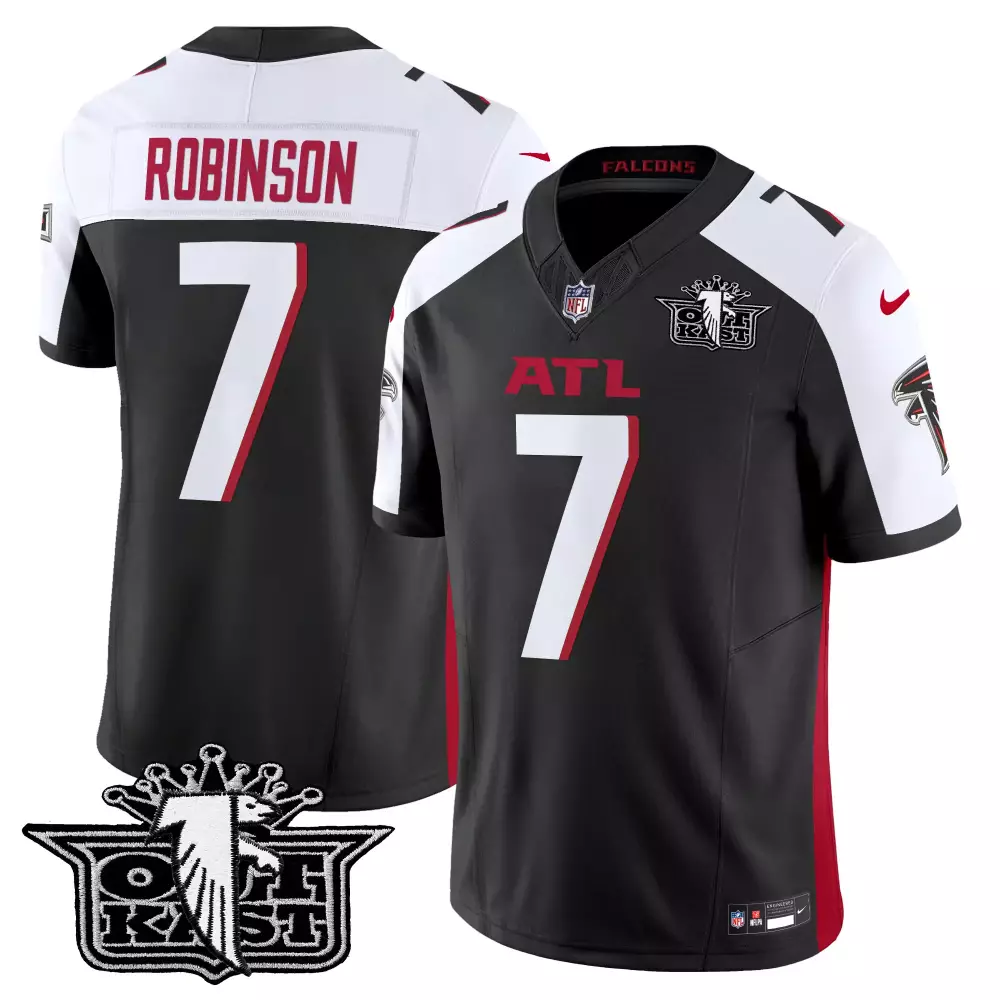 bijan robinson black alternate mens outkast x atlanta falcons 2024 vapor limited jersey all stitched
