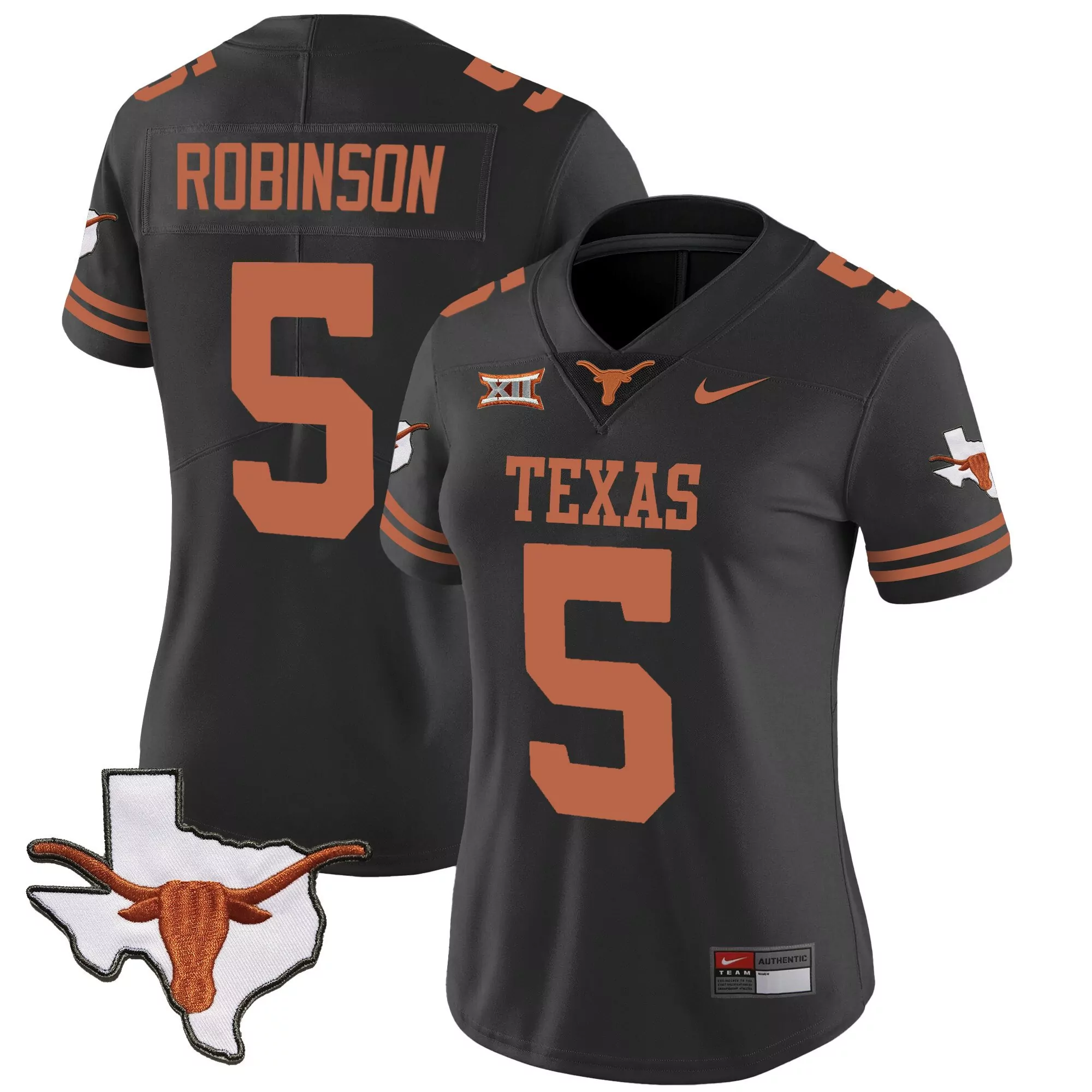 bijan robinson black womens texas longhorns vapor limited jersey v3 all stitched