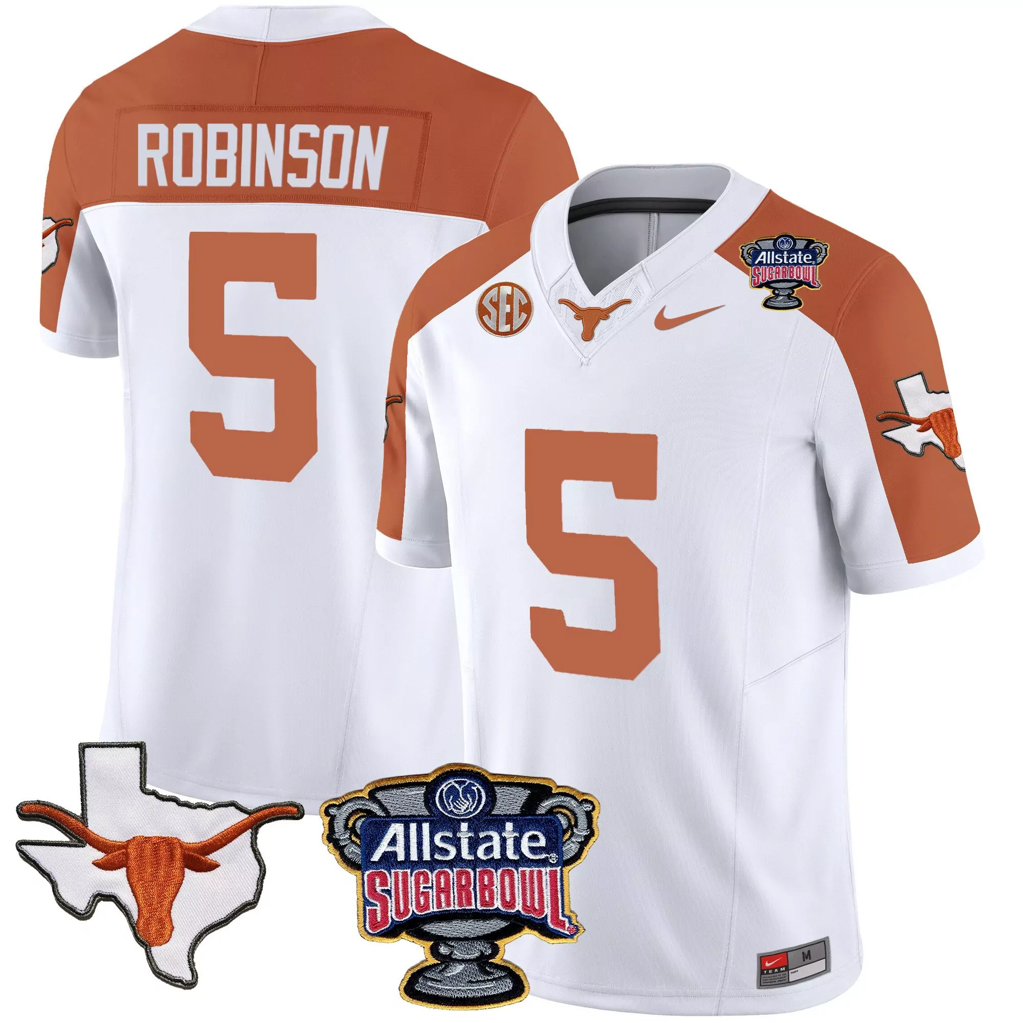 bijan robinson inverted mens texas longhorns state map sec patch vapor jersey all stitched