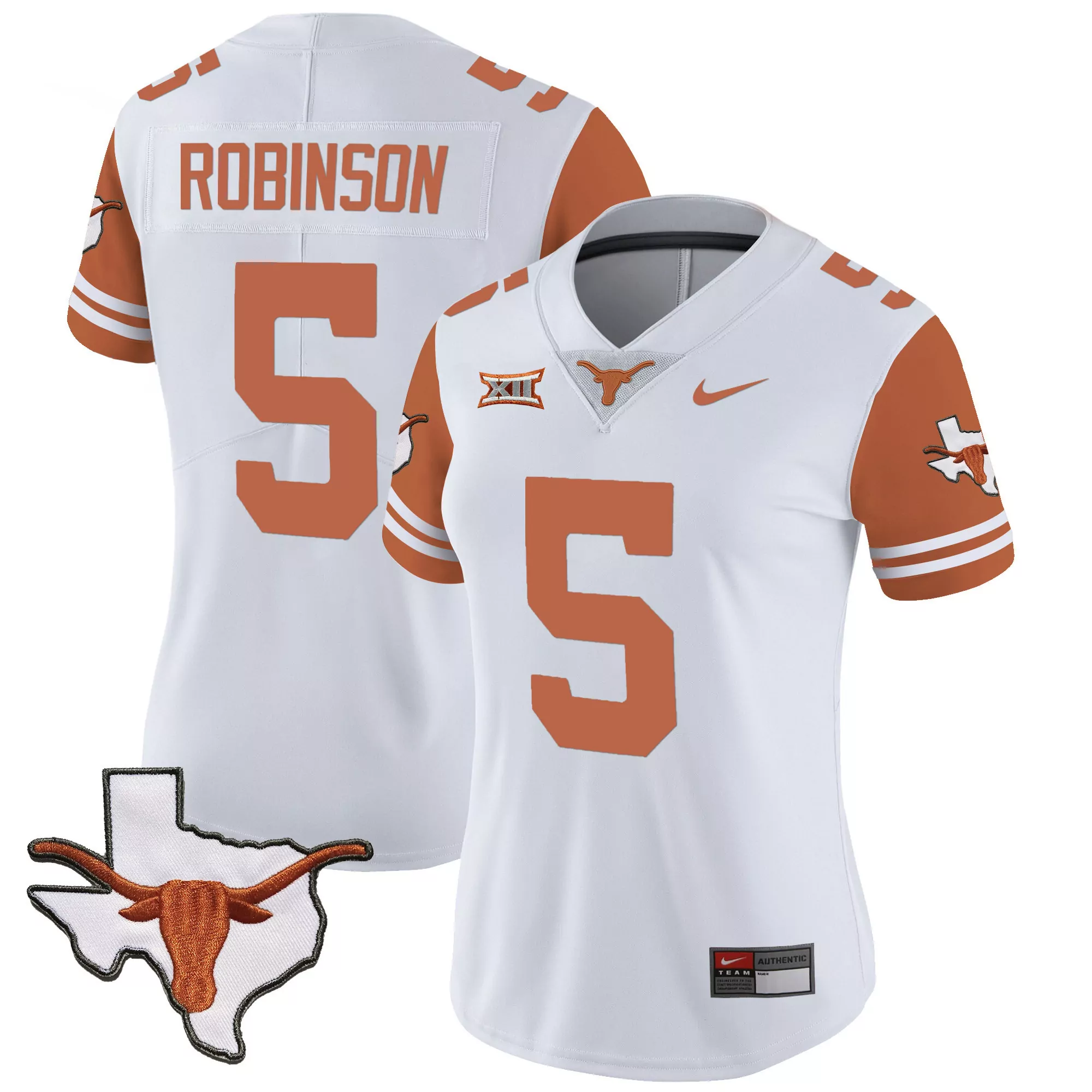 bijan robinson orange sleeves womens texas longhorns vapor limited jersey all stitched