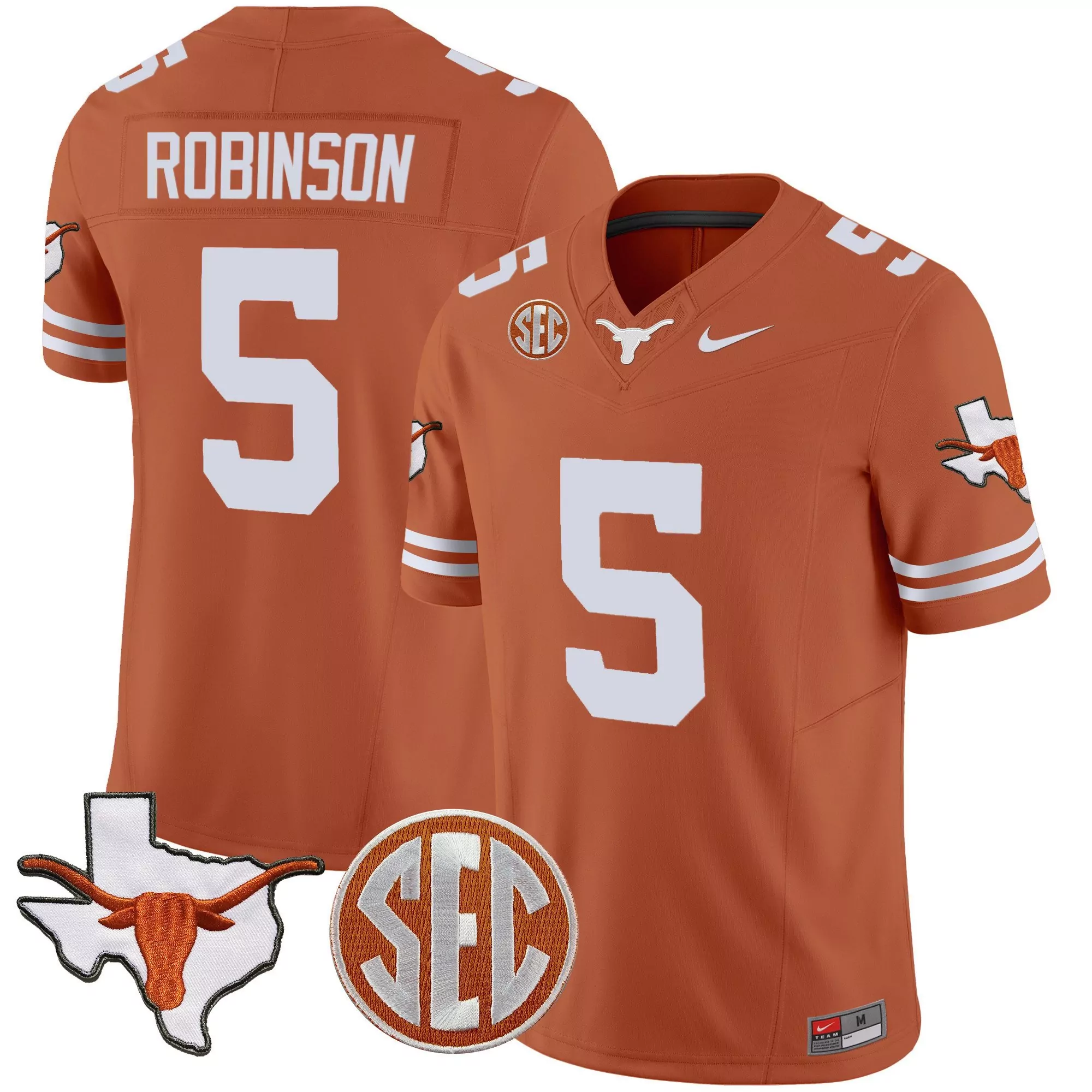 bijan robinson texas orange mens texas longhorns baseball jersey all stitched