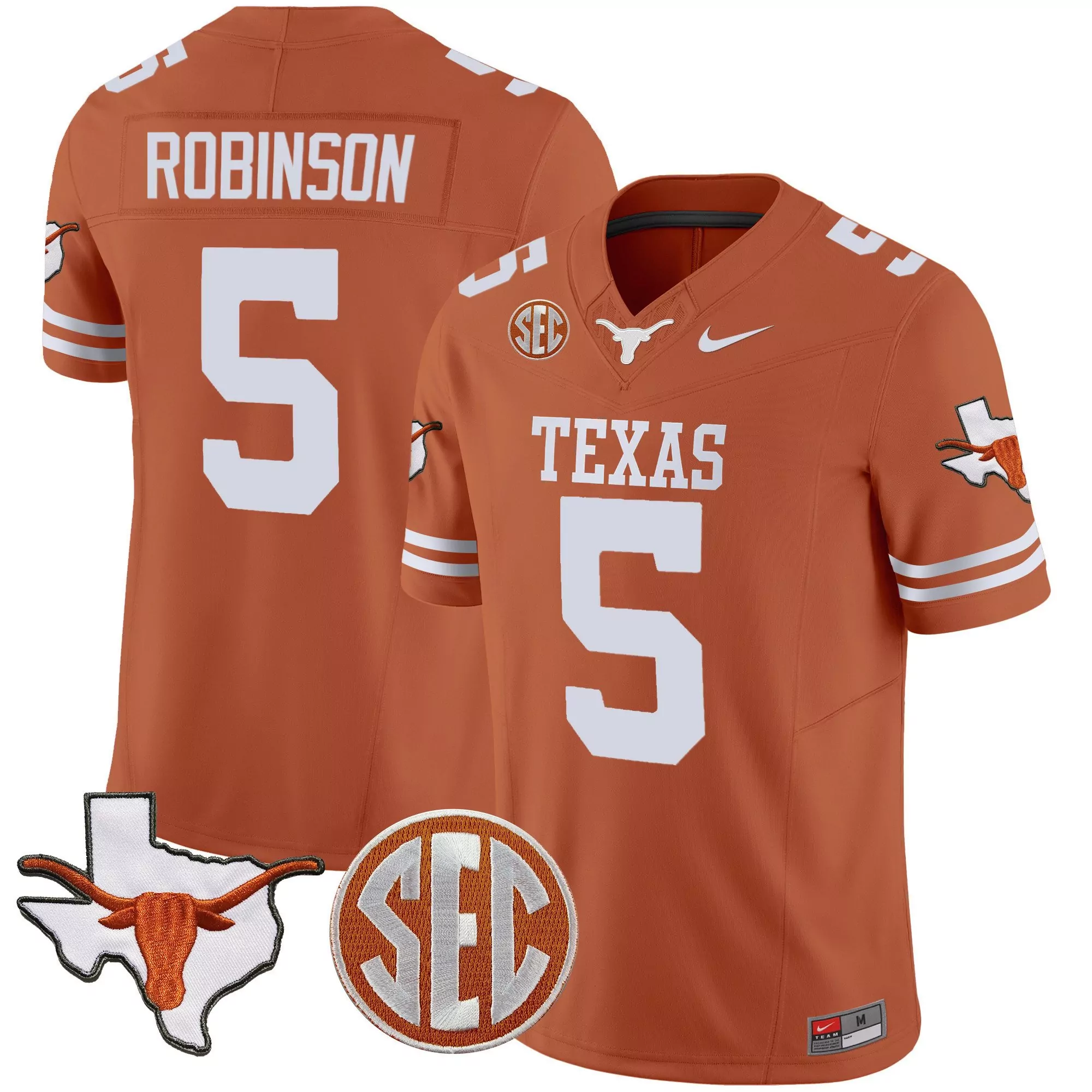 bijan robinson texas orange mens texas longhorns baseball jersey all stitched
