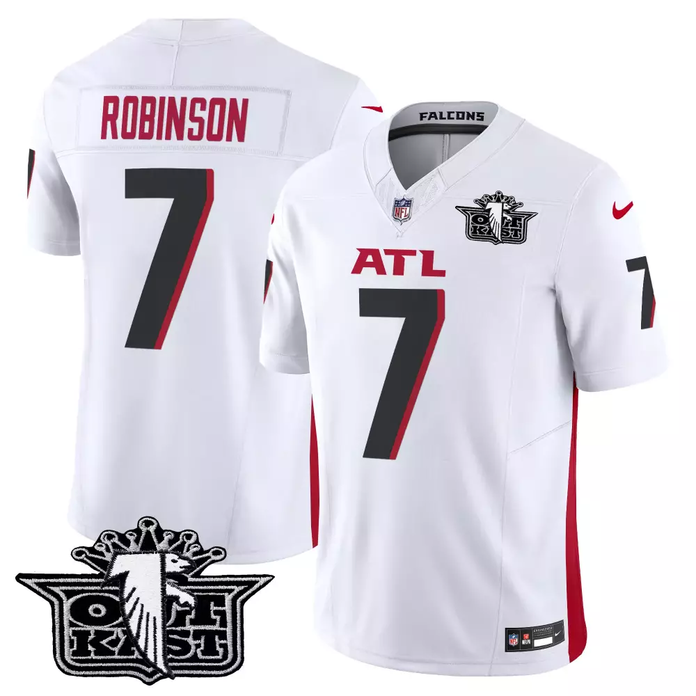 bijan robinson red mens outkast x atlanta falcons 2024 vapor limited jersey v2 all stitched