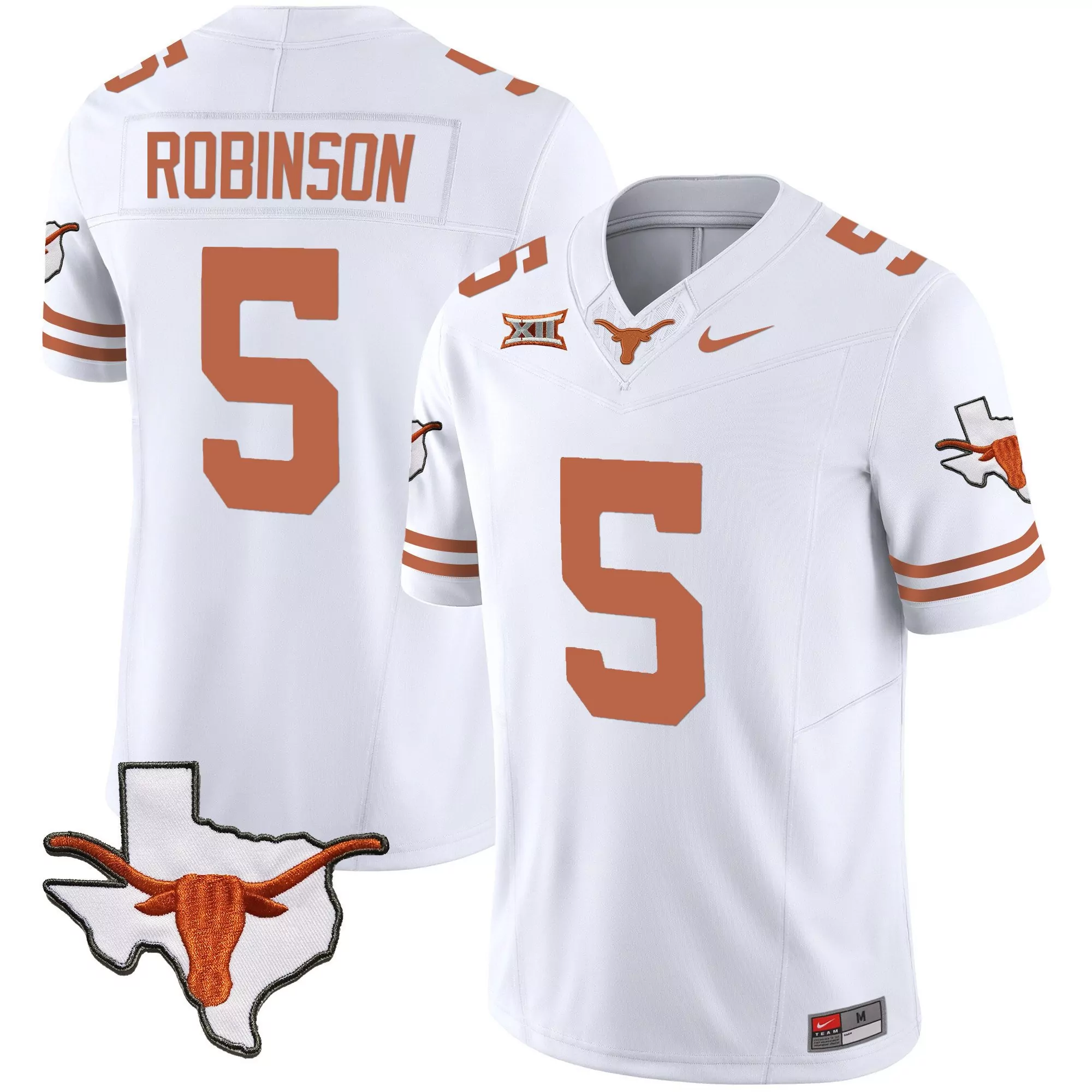 bijan robinson white mens texas longhorns vapor limited jersey v2 all stitched