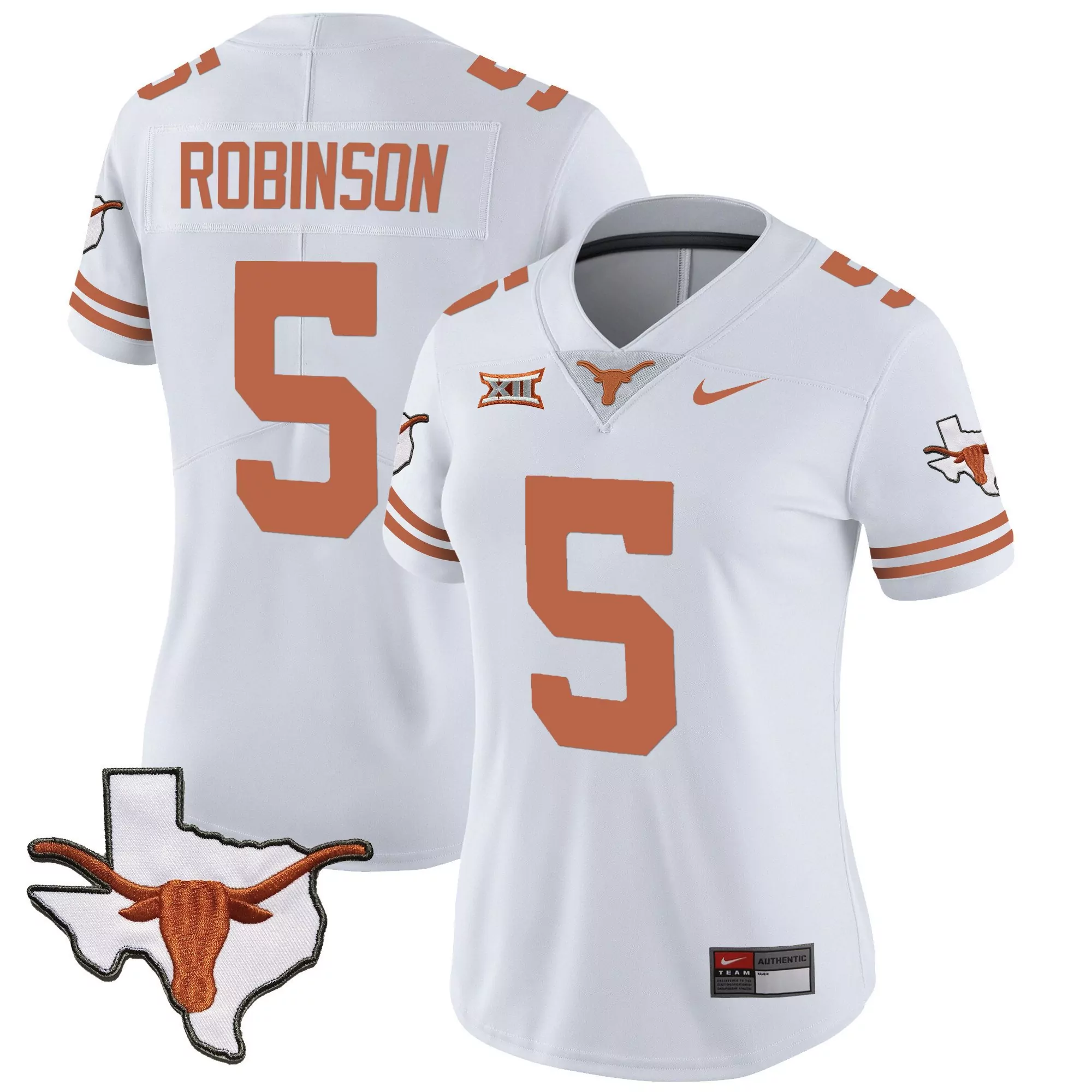 bijan robinson white womens texas longhorns vapor limited jersey all stitched