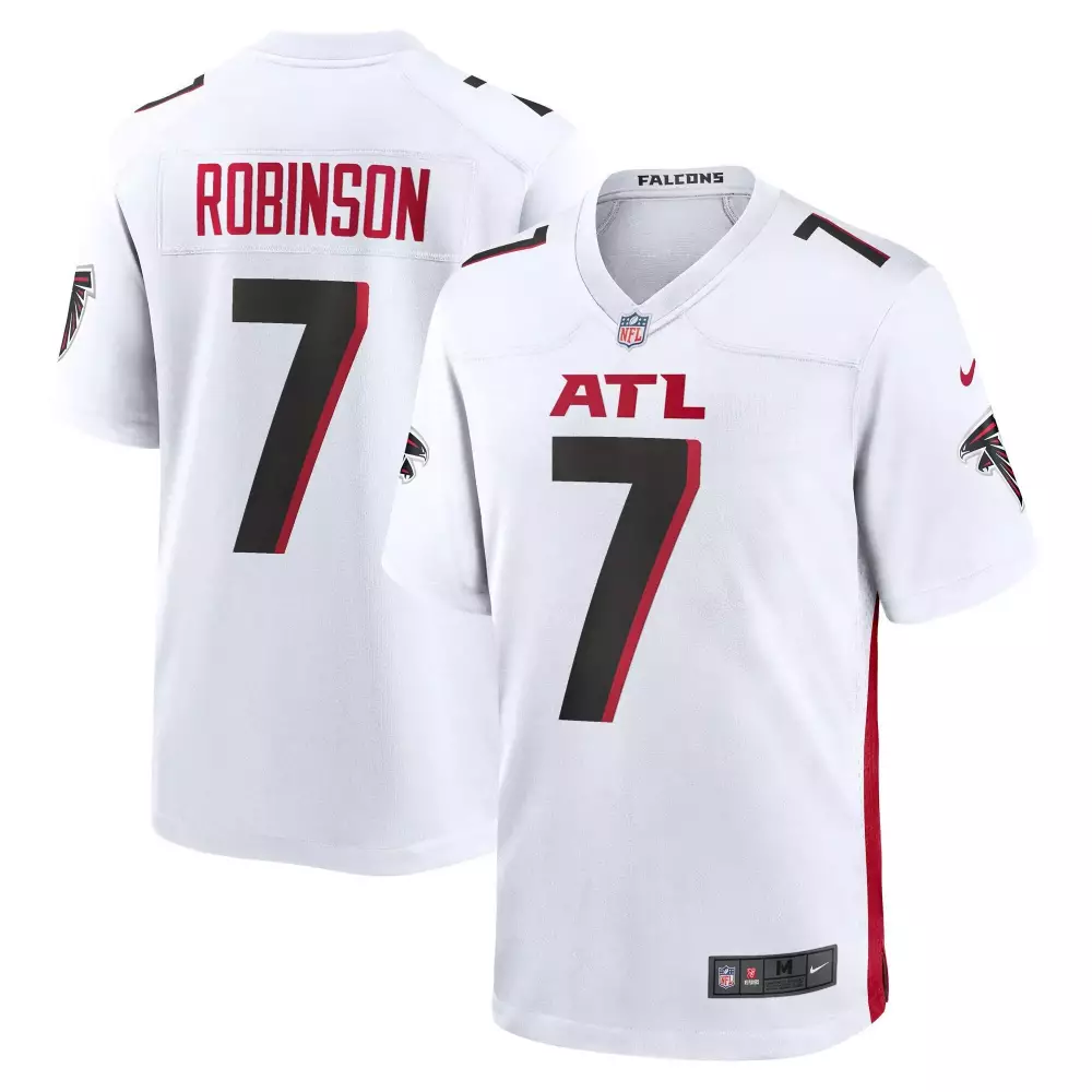 bijan robinson youth atlanta falcons black game jersey all stitched
