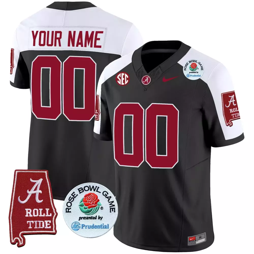 black alternate men alabama crimson tide nick saban 7x champions patch vapor custom jersey all stitched