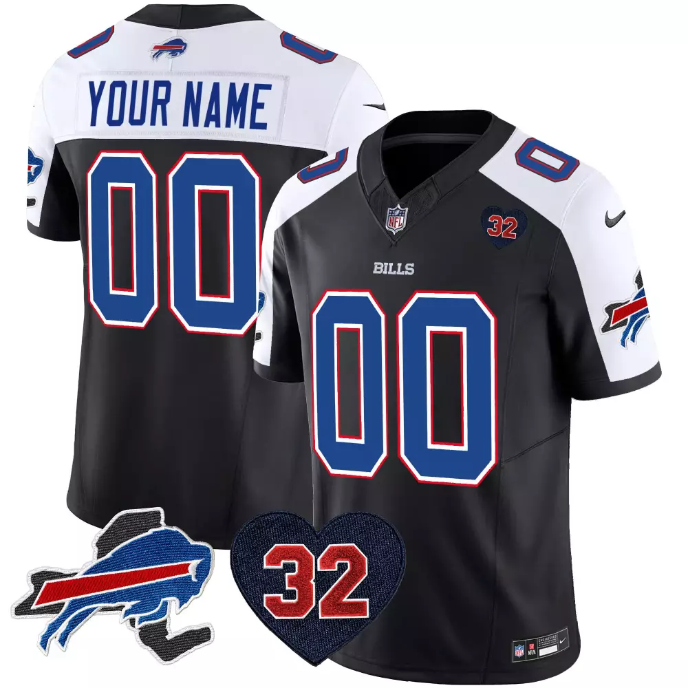 black alternate men buffalo bills new york patch gold trim vapor custom jersey all stitched