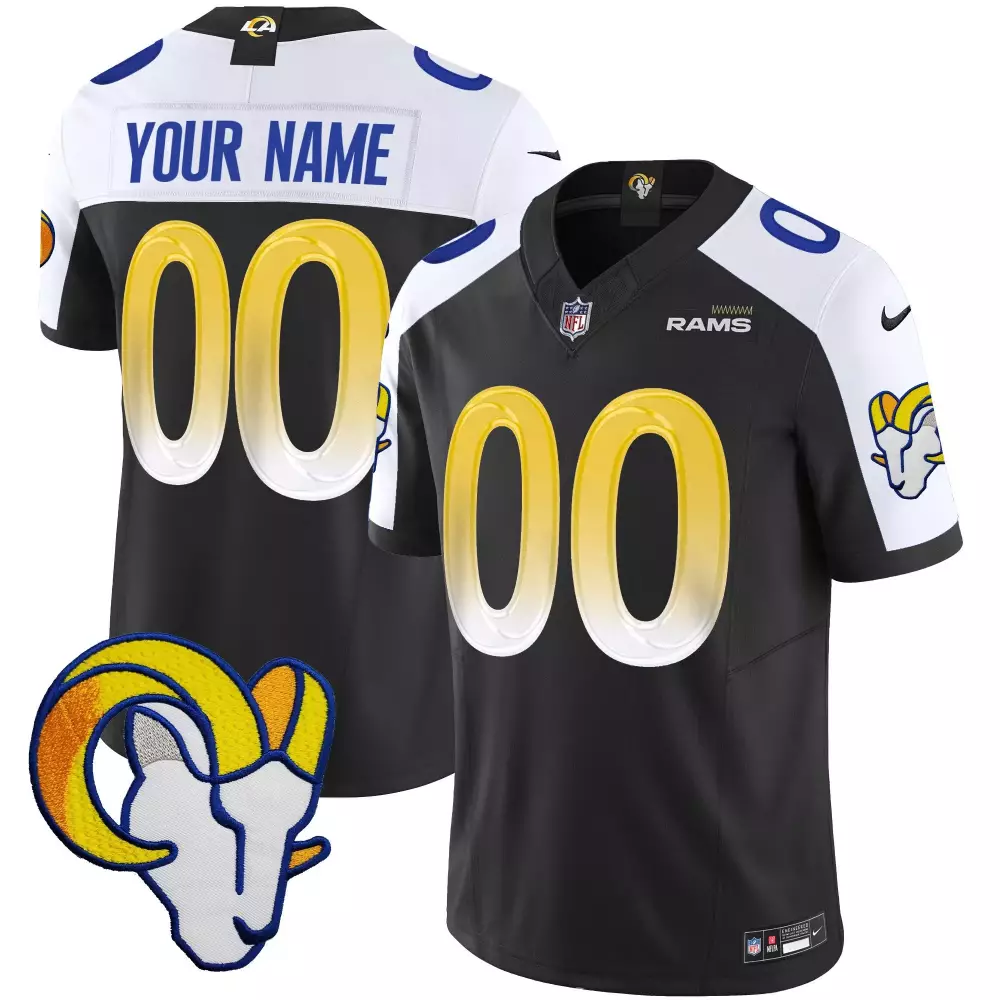 black alternate men los angeles rams mexico vapor limited custom jersey all stitched