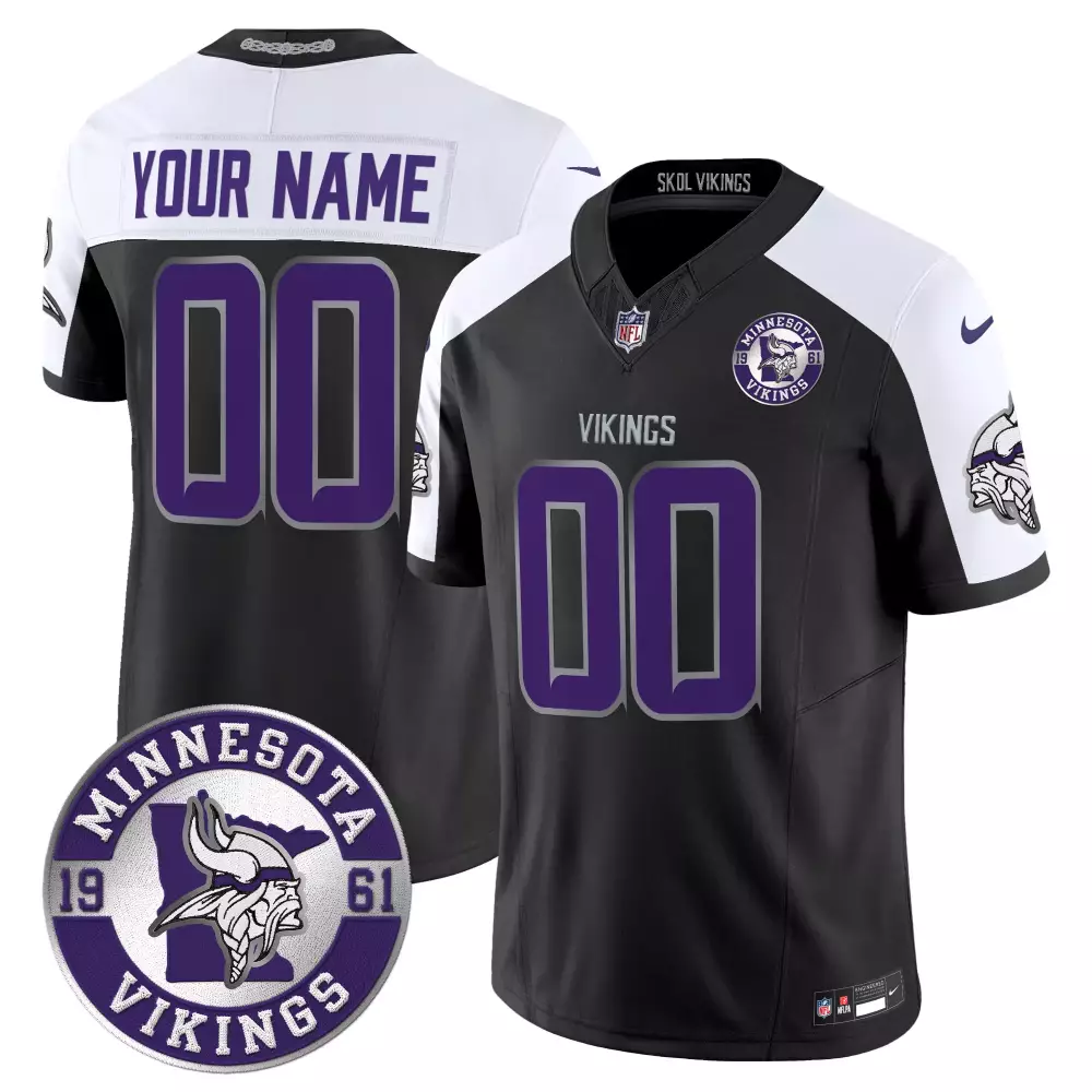 army youth minnesota vikings 2024 salute to service establishment year patch vapor limited custom jersey all stitched