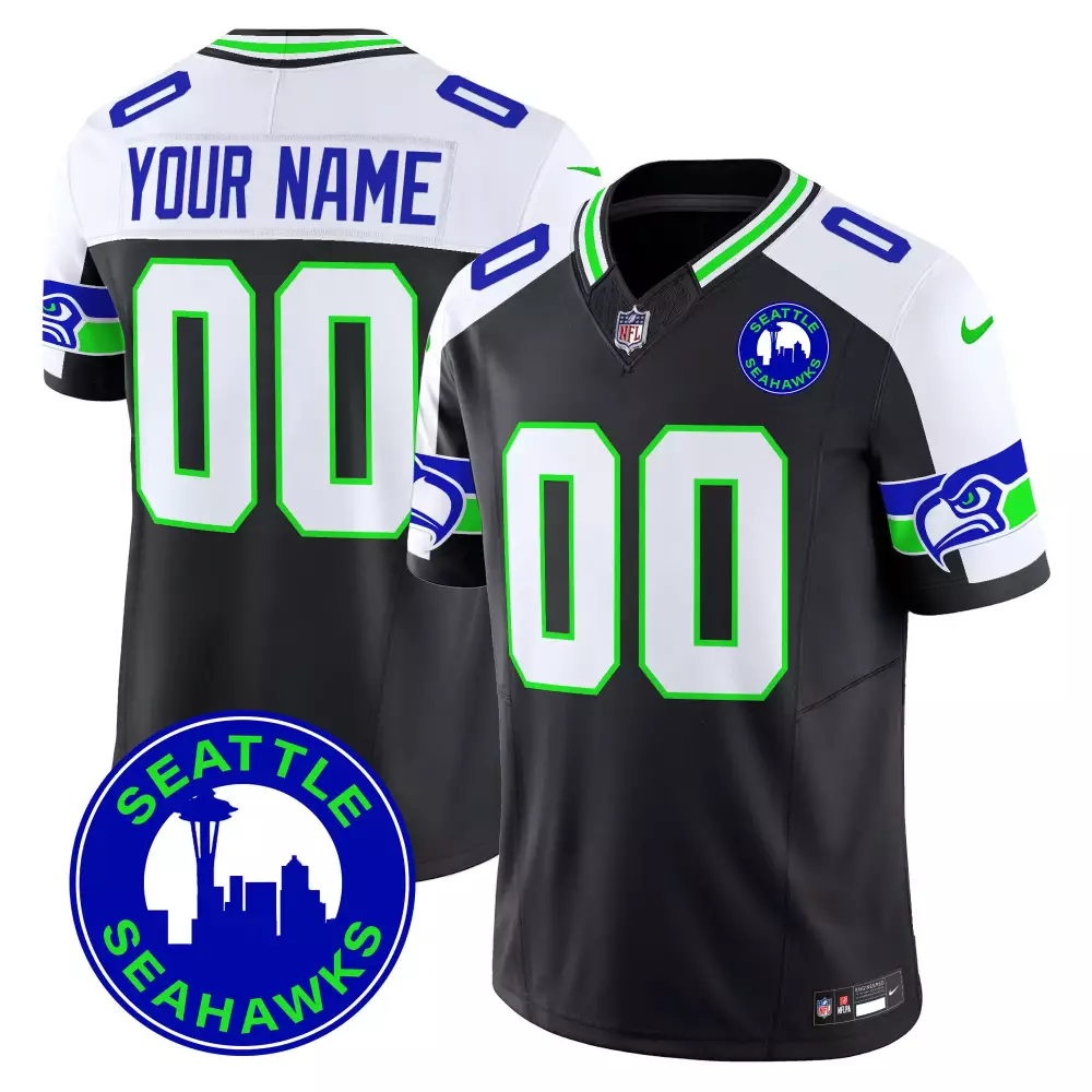 Black Alternate Men's Custom Jersey | Seattle Seahawks 2024 City Patch Vapor Limited | All Stitched Fan Gear | For Men, Women & Youth