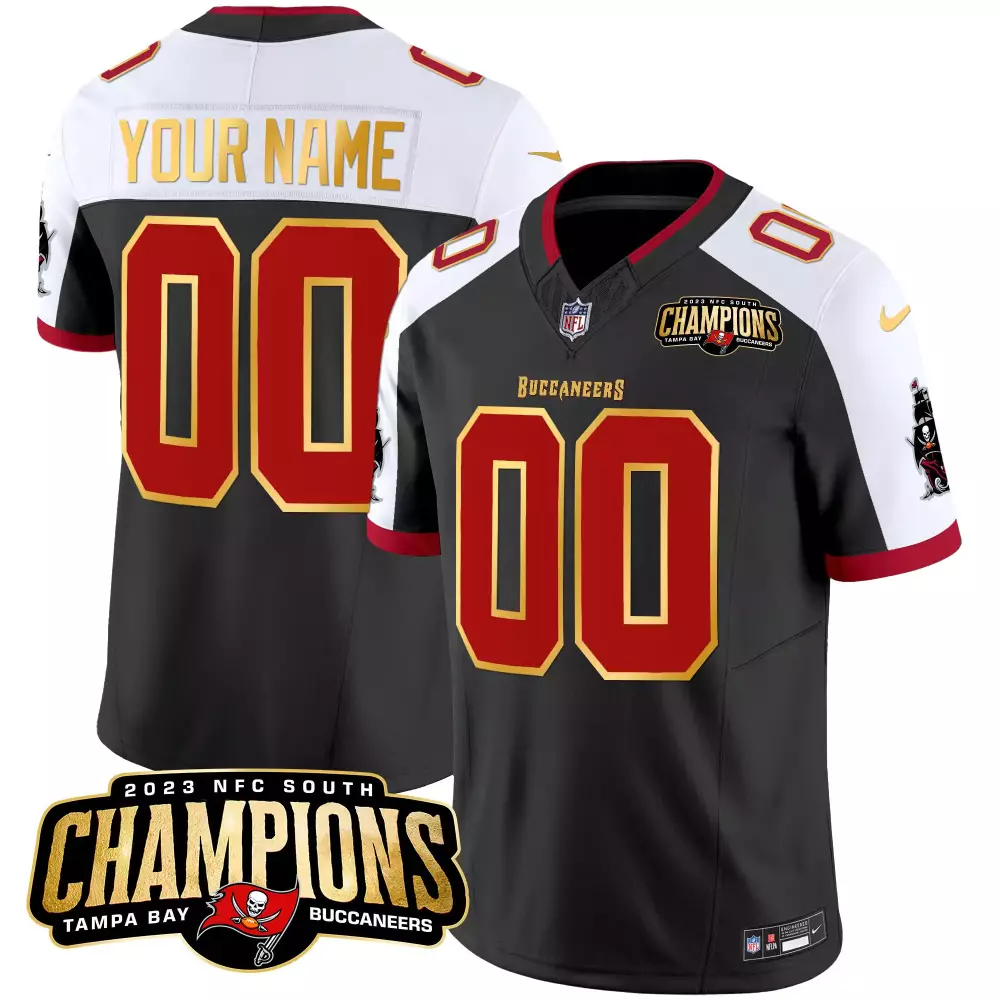 Your Name 00 Women's Stitched Vapor Jersey | Tampa Bay Buccaneers Black 50 Seasons Edition 2023 | Game Day Outfit | For Women, Men & Youth