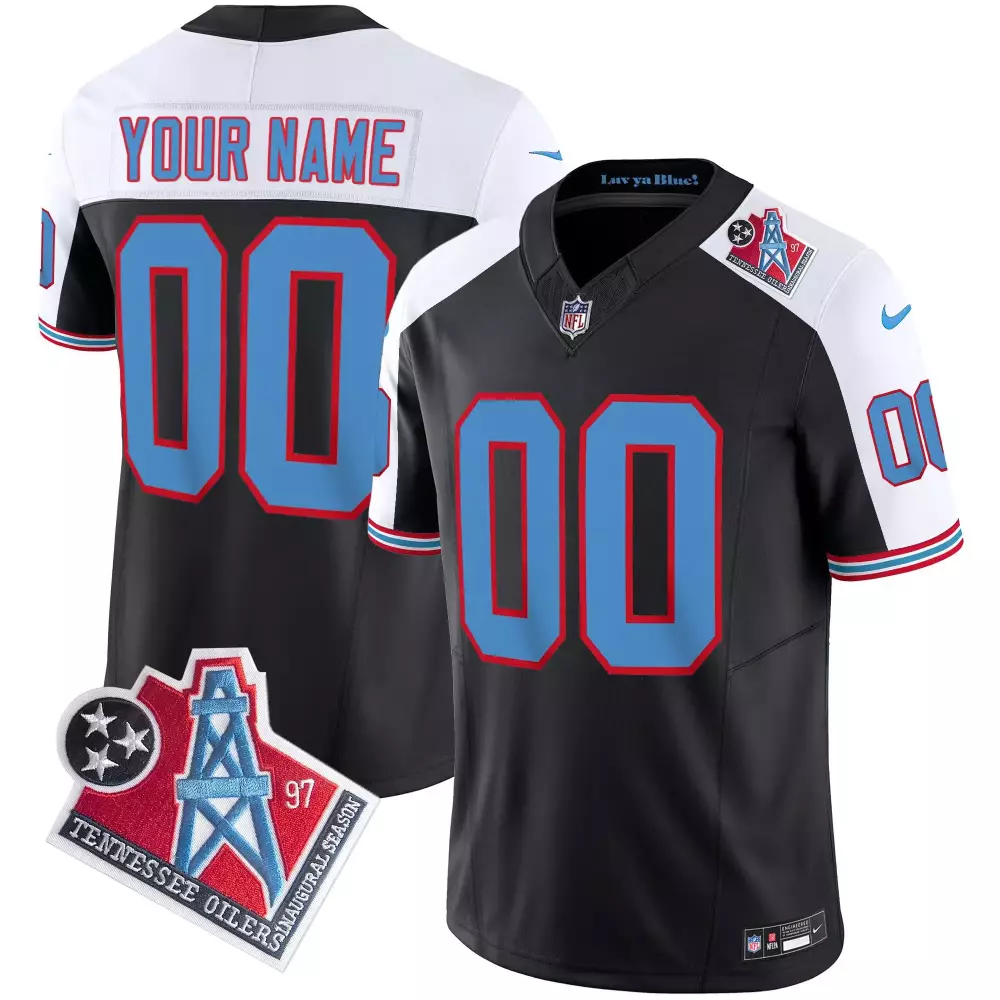 black alternate men tennessee titans 1997 throwback limited vapor custom jersey v2 all stitched