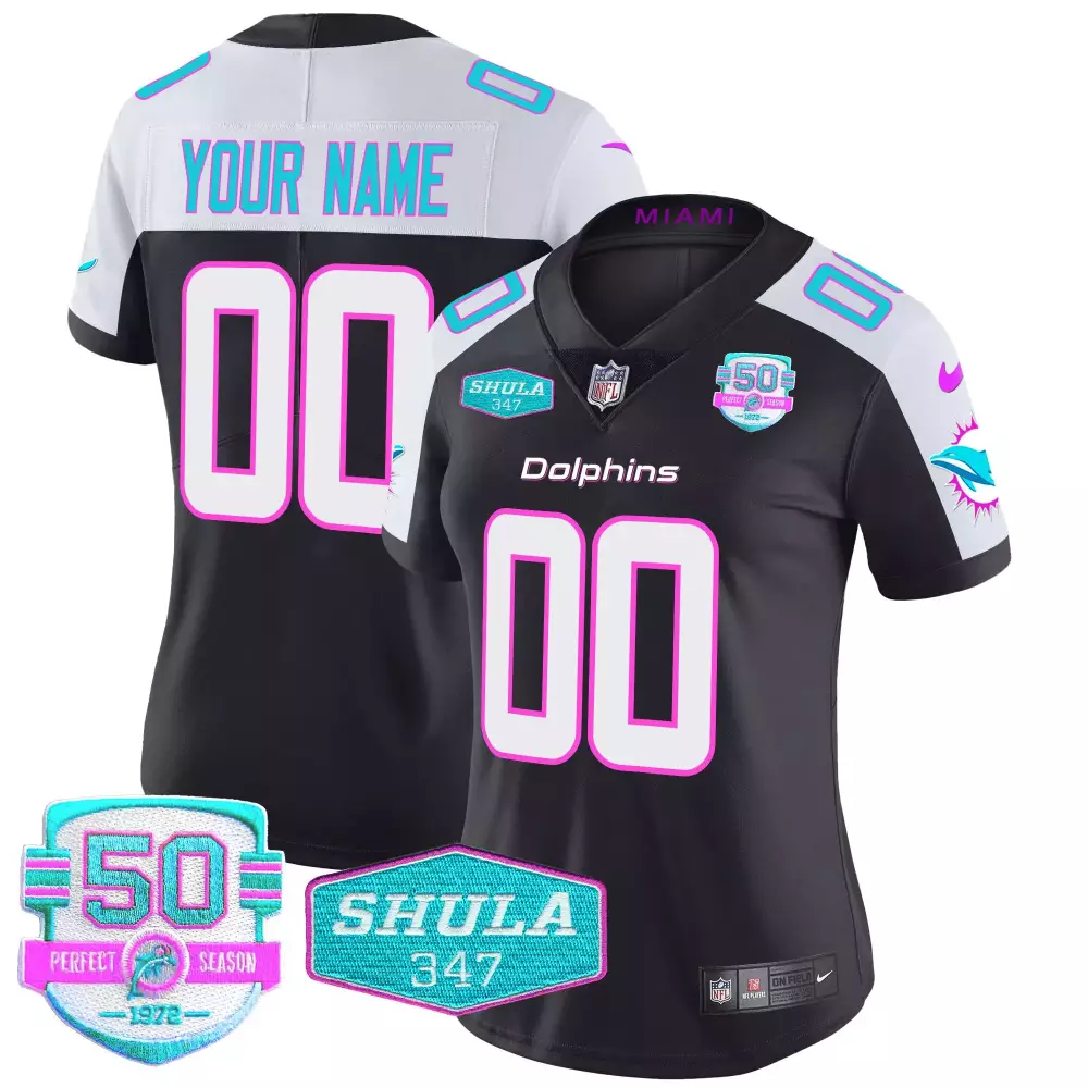 Miami Dolphins Black Alternate Miami Vice Jersey | Vapor Limited Edition Custom Gear | For Men, Women & Youth