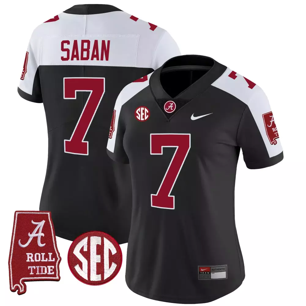 black alternate women alabama crimson tide rose bowl patch vapor custom jersey all stitched