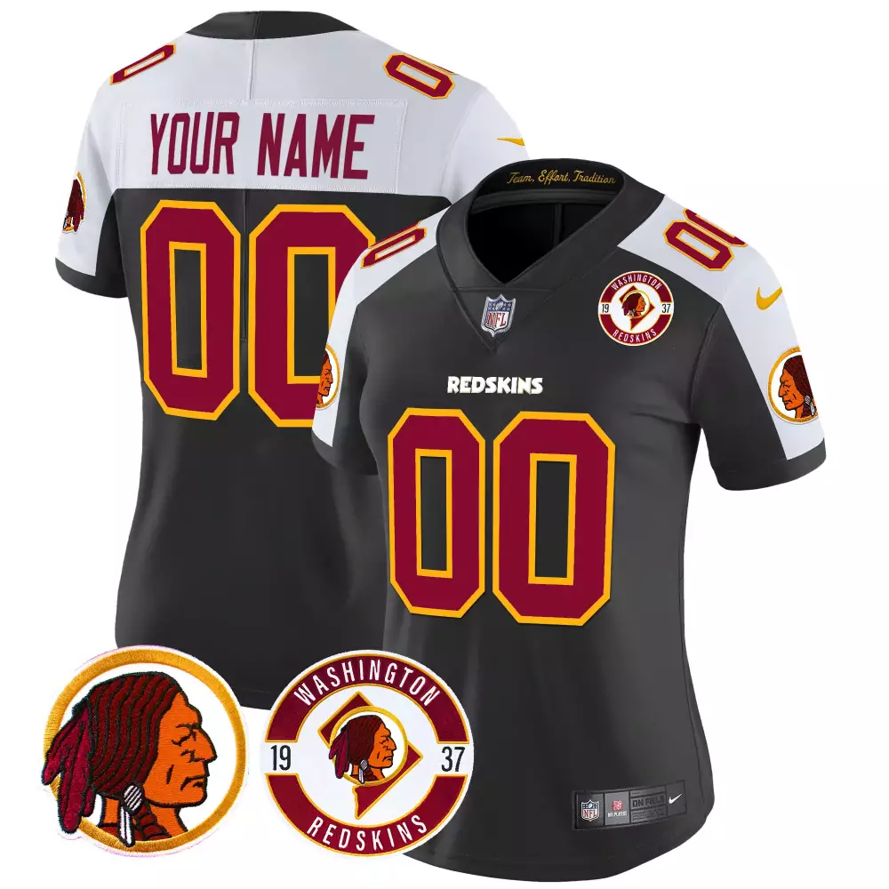 black alternate men washington redskins throwback vapor limited custom jersey v2 all stitched