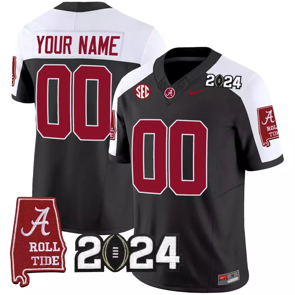 black alternate youth alabama crimson tide 2024 vapor limited custom jersey all stitched