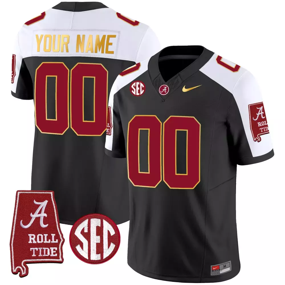 black alternate youth alabama crimson tide 2024 vapor limited custom jersey all stitched