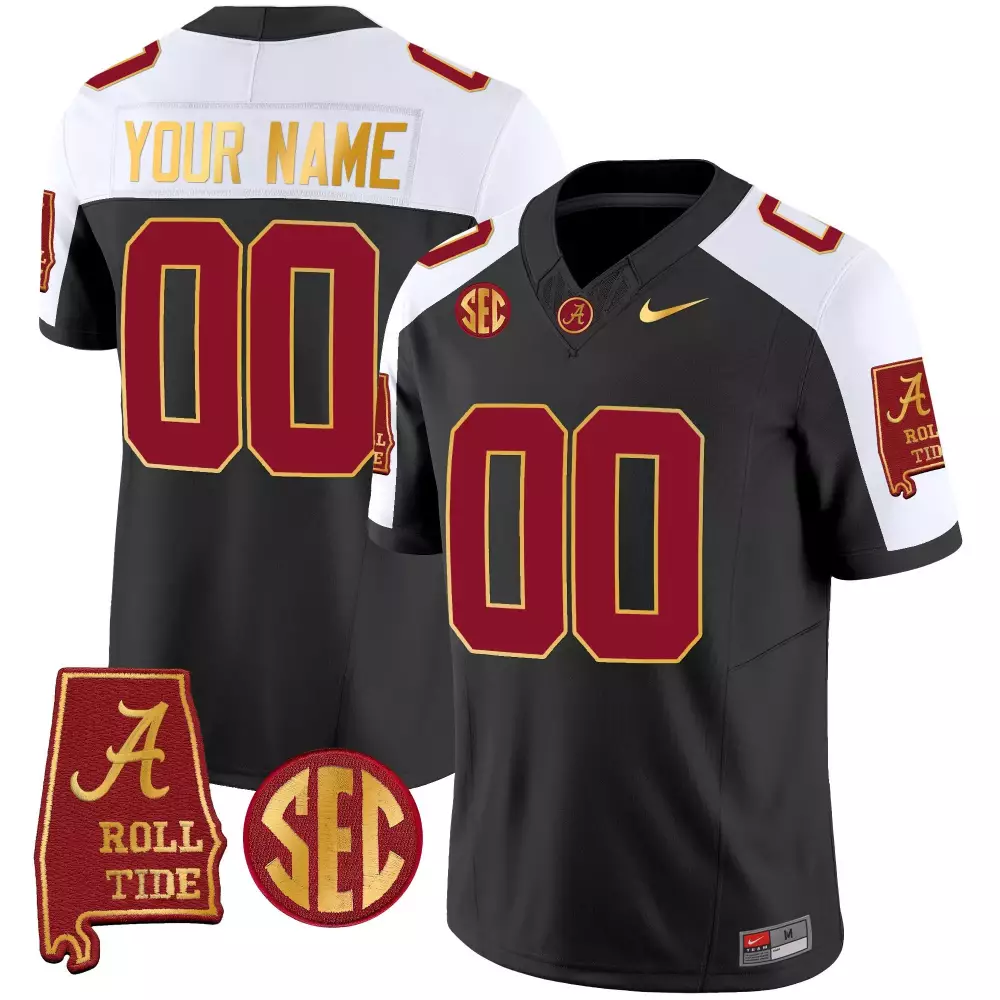 black alternate youth alabama crimson tide 2024 vapor limited custom jersey all stitched