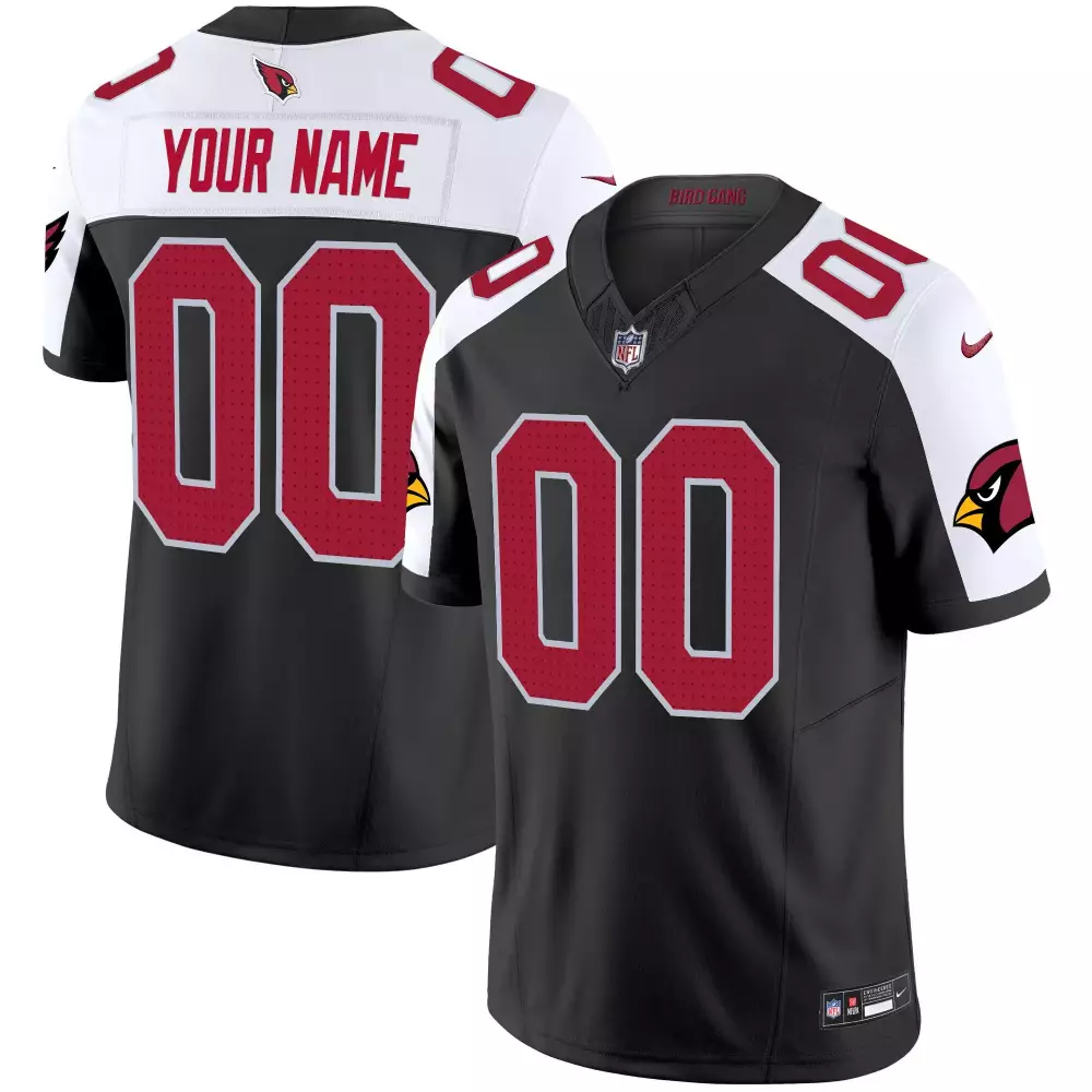 black alternate youth arizona cardinals 2024 vapor limited custom jersey all stitched