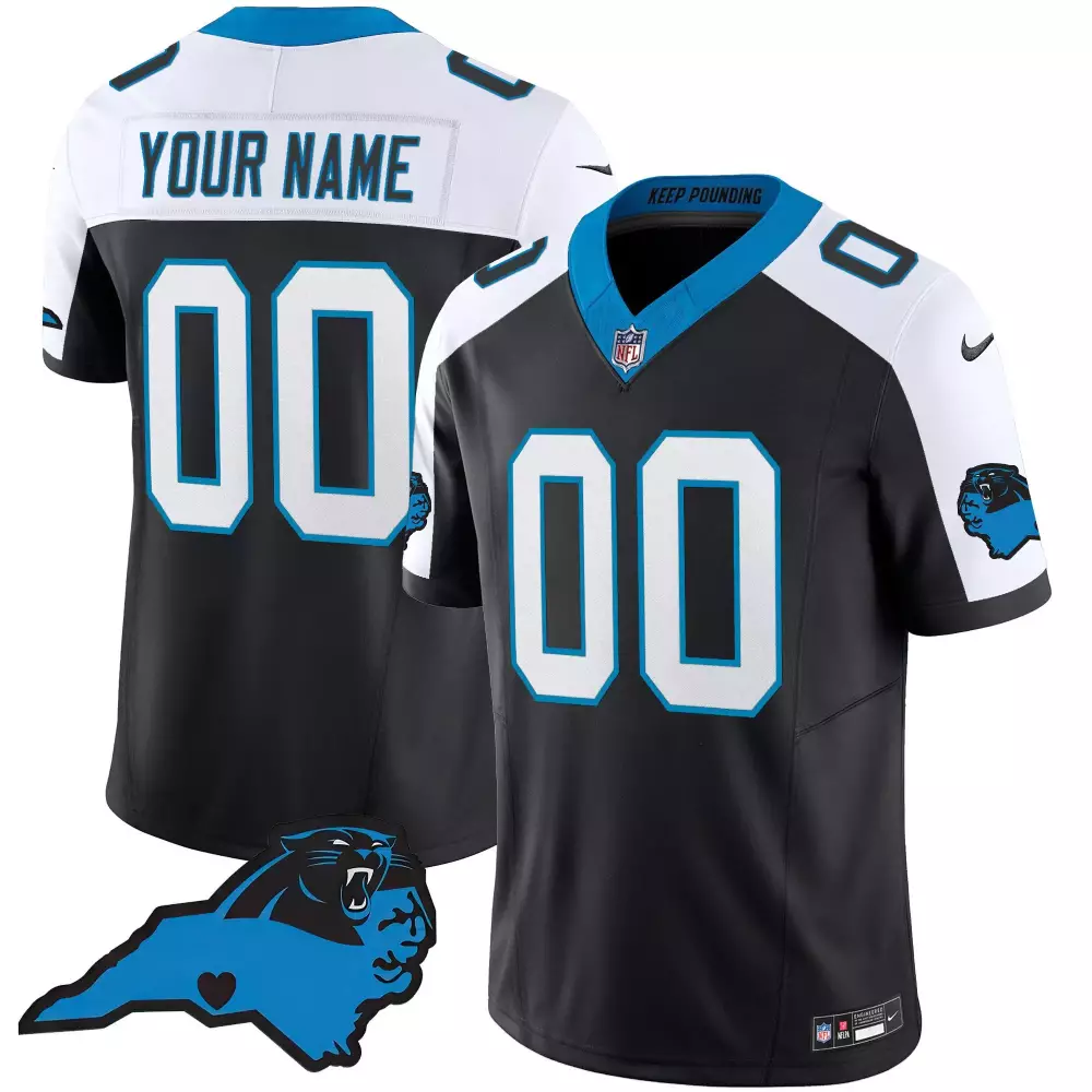 black alternate youth carolina panthers vapor limited custom jersey carolina patch all stitched