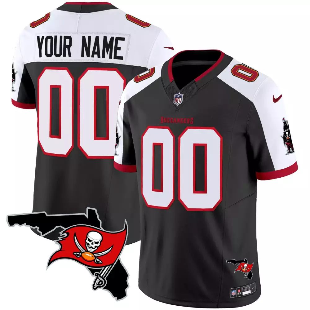 black alternate youth tampa bay buccaneers florida patch vapor limited custom jersey all stitched