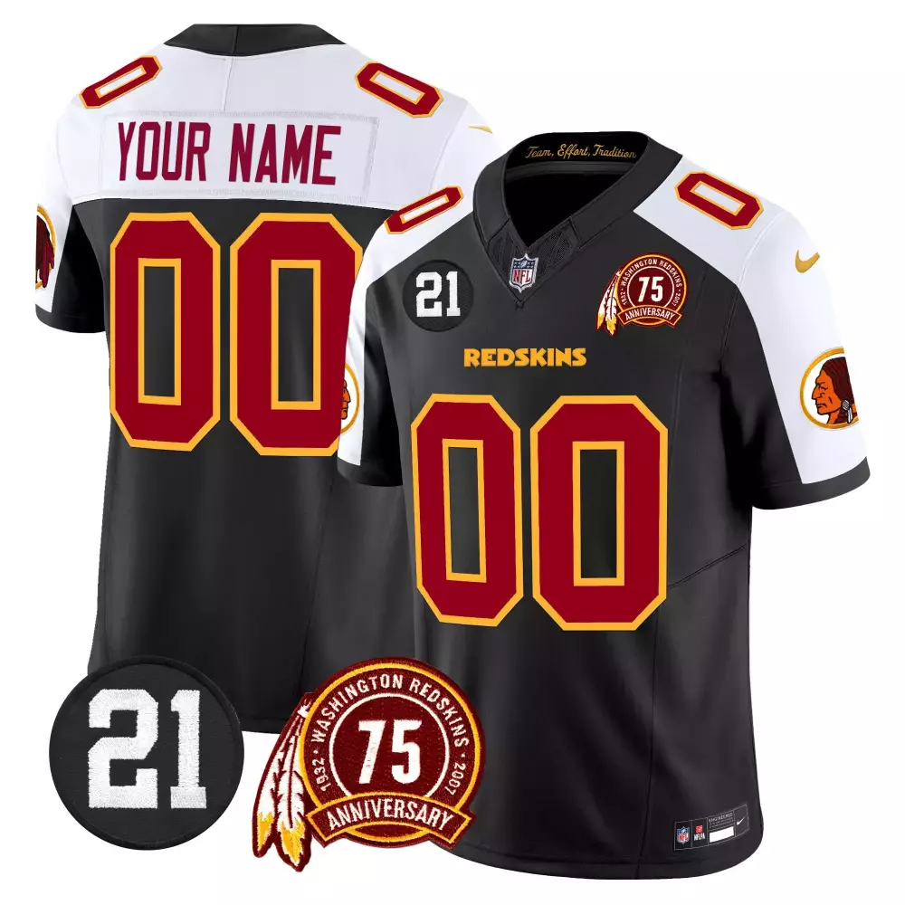 black alternate youth washington redskins 75th sean taylor patch game custom jersey all stitched