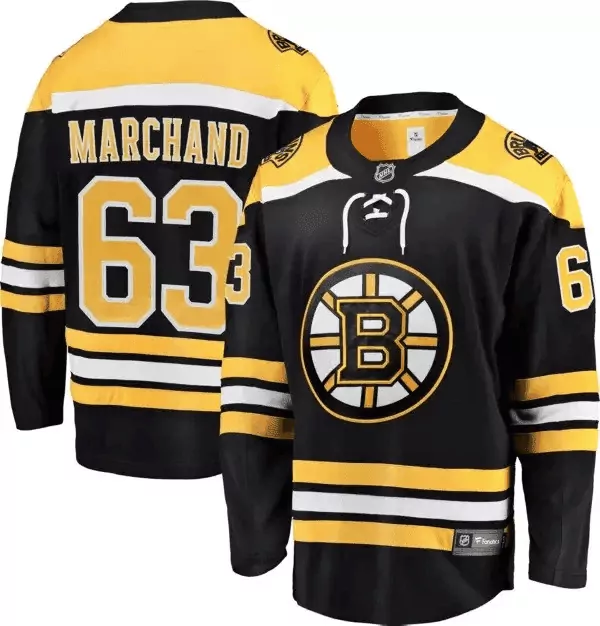 black brad marchand mens boston bruins home breakaway player jersey all stitched