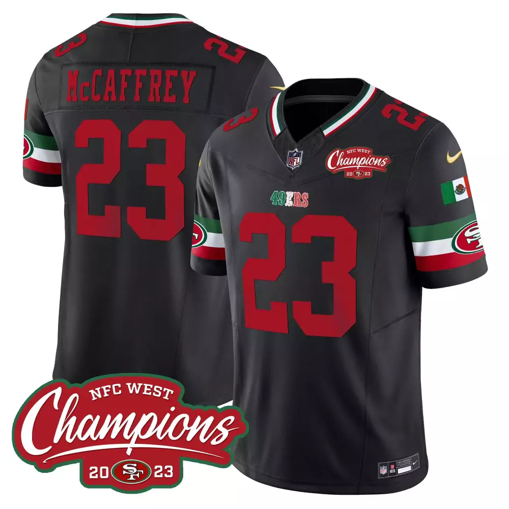 Christian McCaffrey San Francisco 49ers Black & White Vapor Jersey | Super Bowl LVIII Gold Patch | Men’s Fan Gear | For Men, Women & You