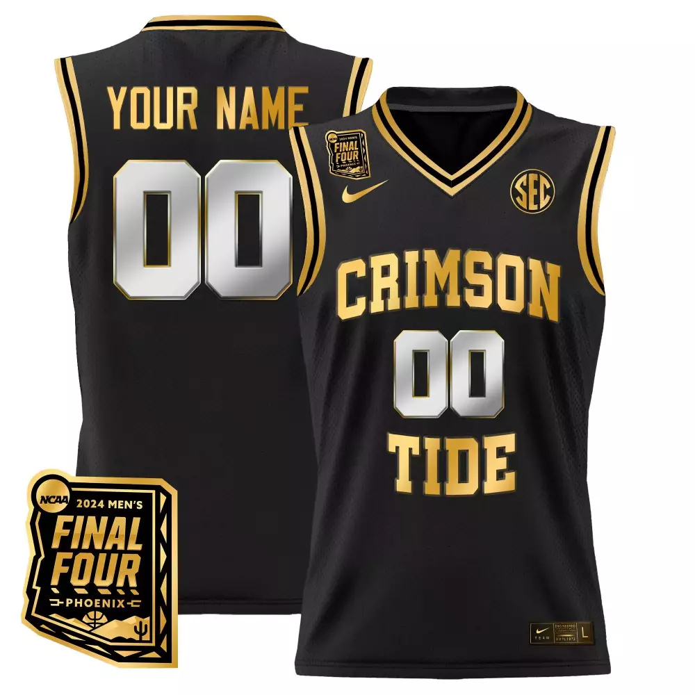 black alternate youth nick saban alabama crimson tide gold trim vapor jersey alabama map all stitched