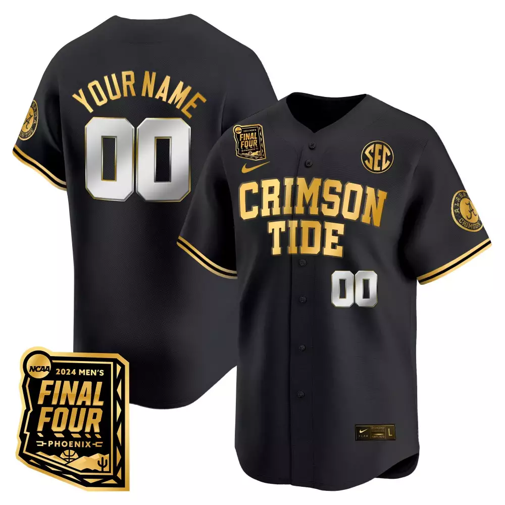 black alternate youth nick saban alabama crimson tide gold trim vapor jersey alabama map all stitched