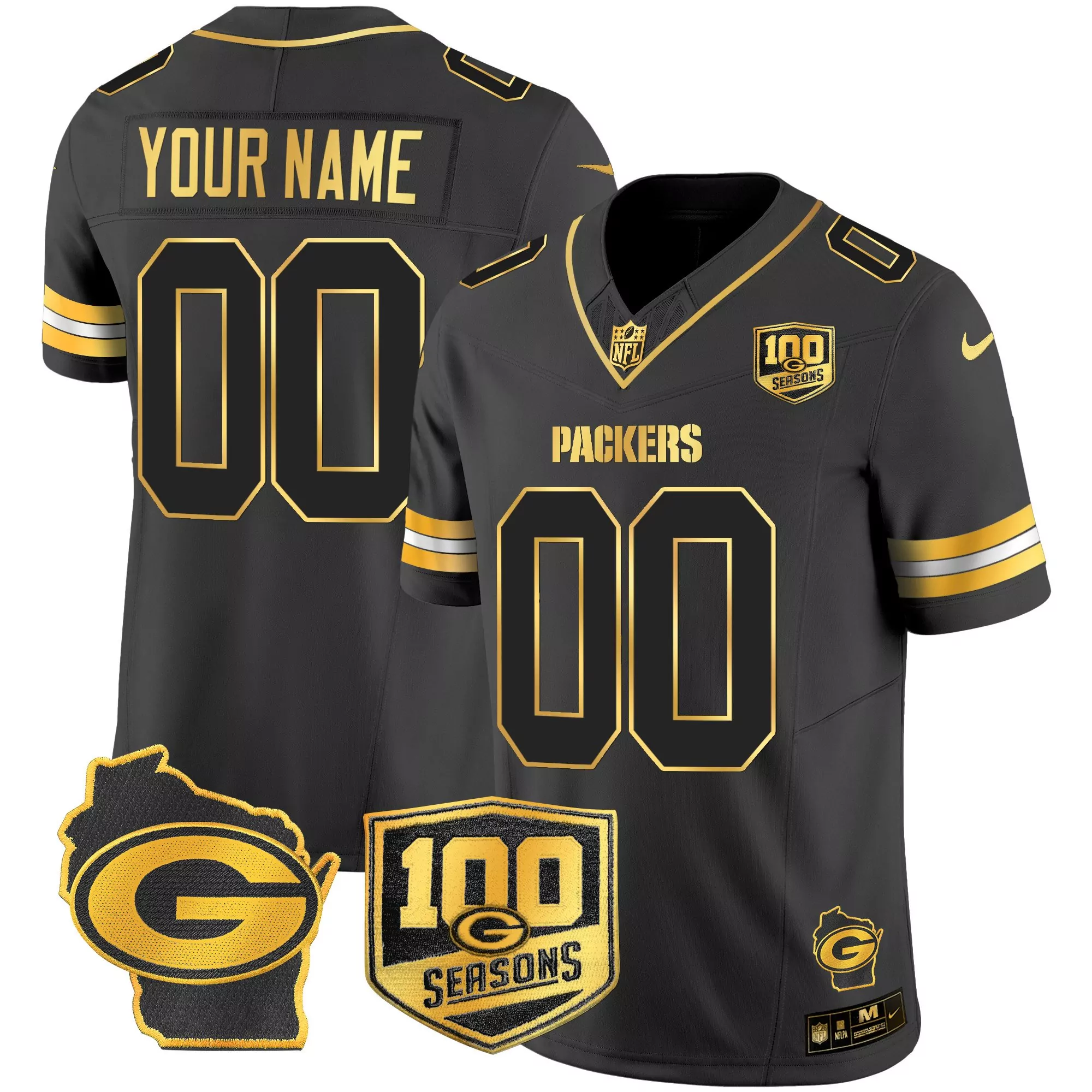 black alternate youth green bay packers john madden home patch vapor limited custom jersey all stitched