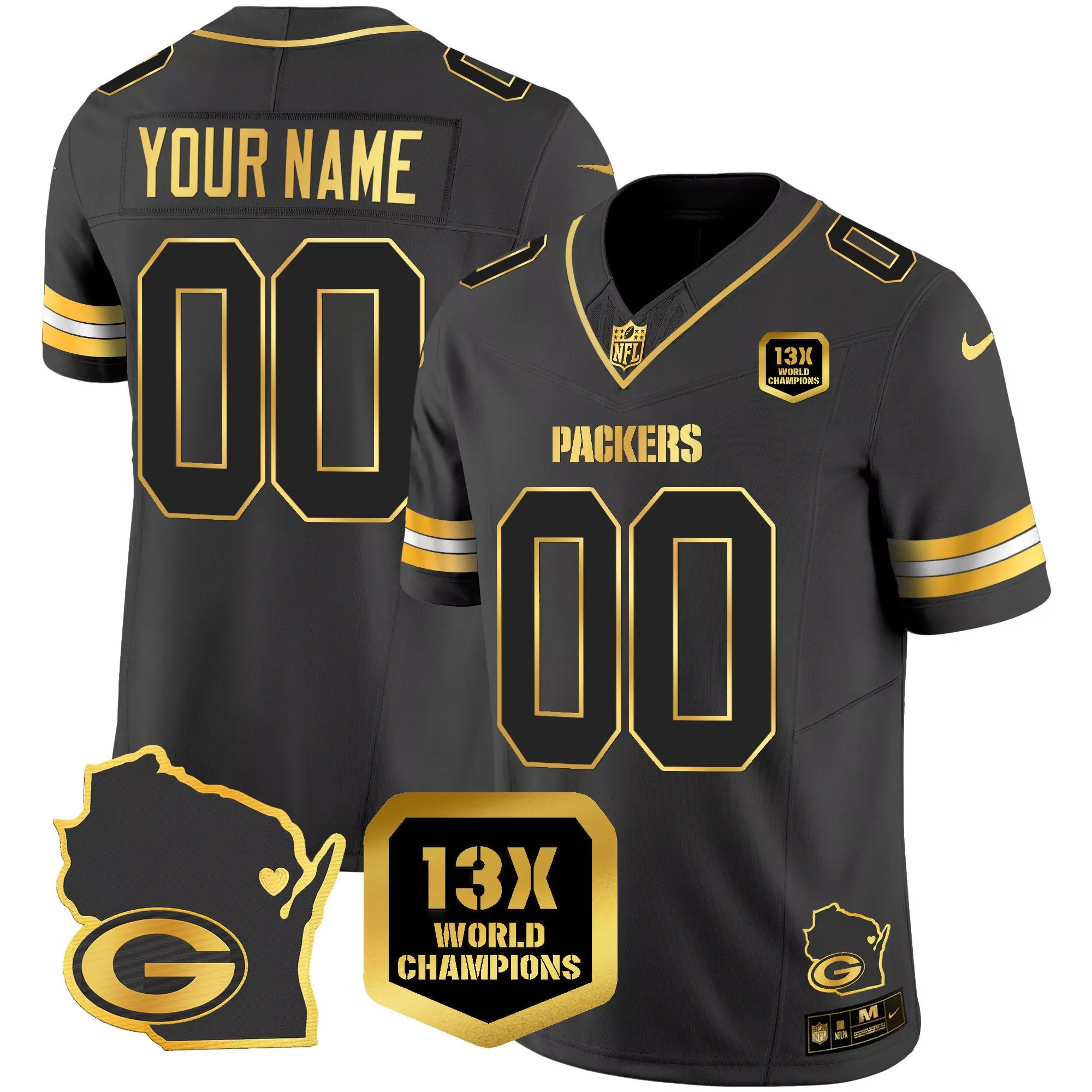 black alternate youth green bay packers john madden home patch vapor limited custom jersey all stitched