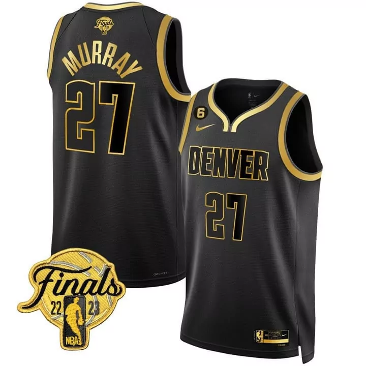 Jamal Murray Denver Nuggets 6 Patch Collection Jersey | Stitched Fan Gear | For Men, Women & Youth