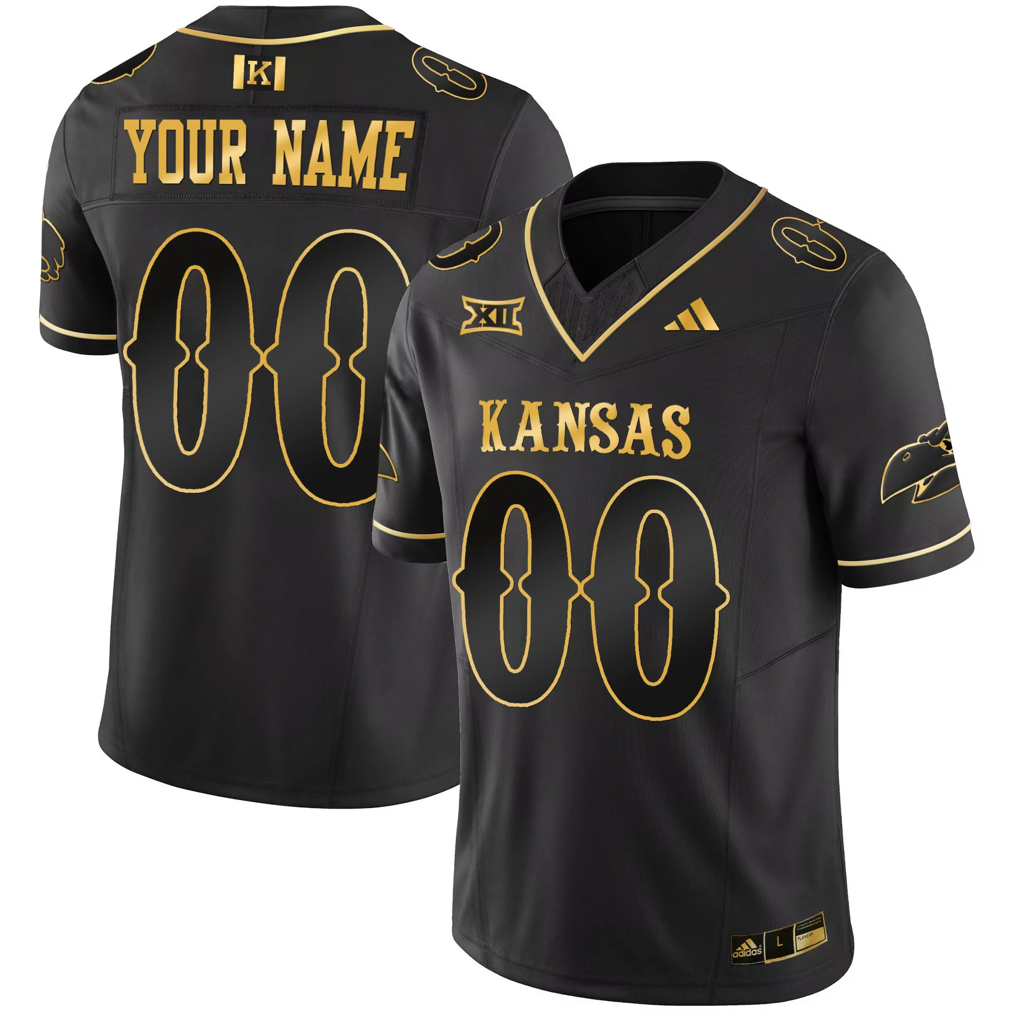 alternate men kansas jayhawks blackhawk vapor limited custom jersey all stitched