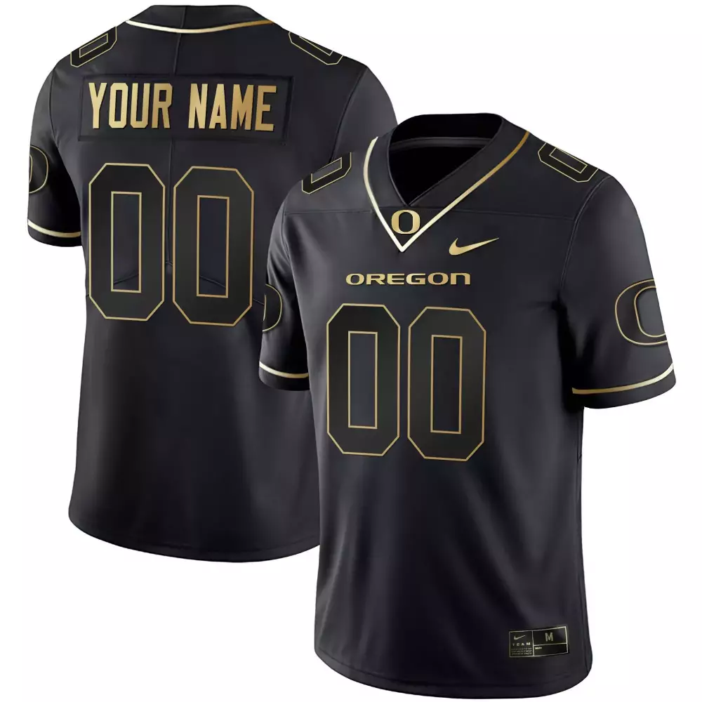black gold men oregon ducks ducks custom name number jersey all stitched