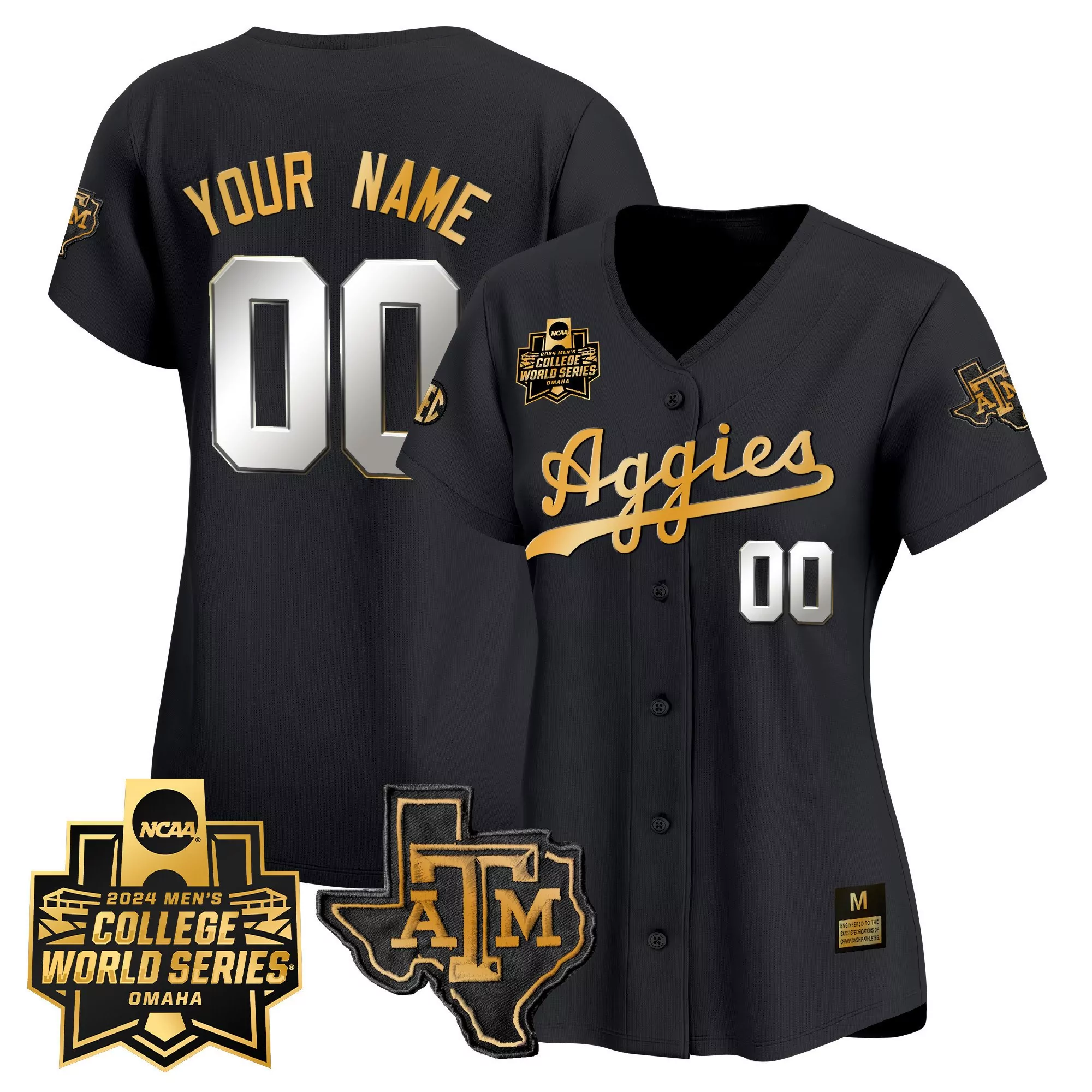 black gold men texas am aggies custom name number jersey all stitched